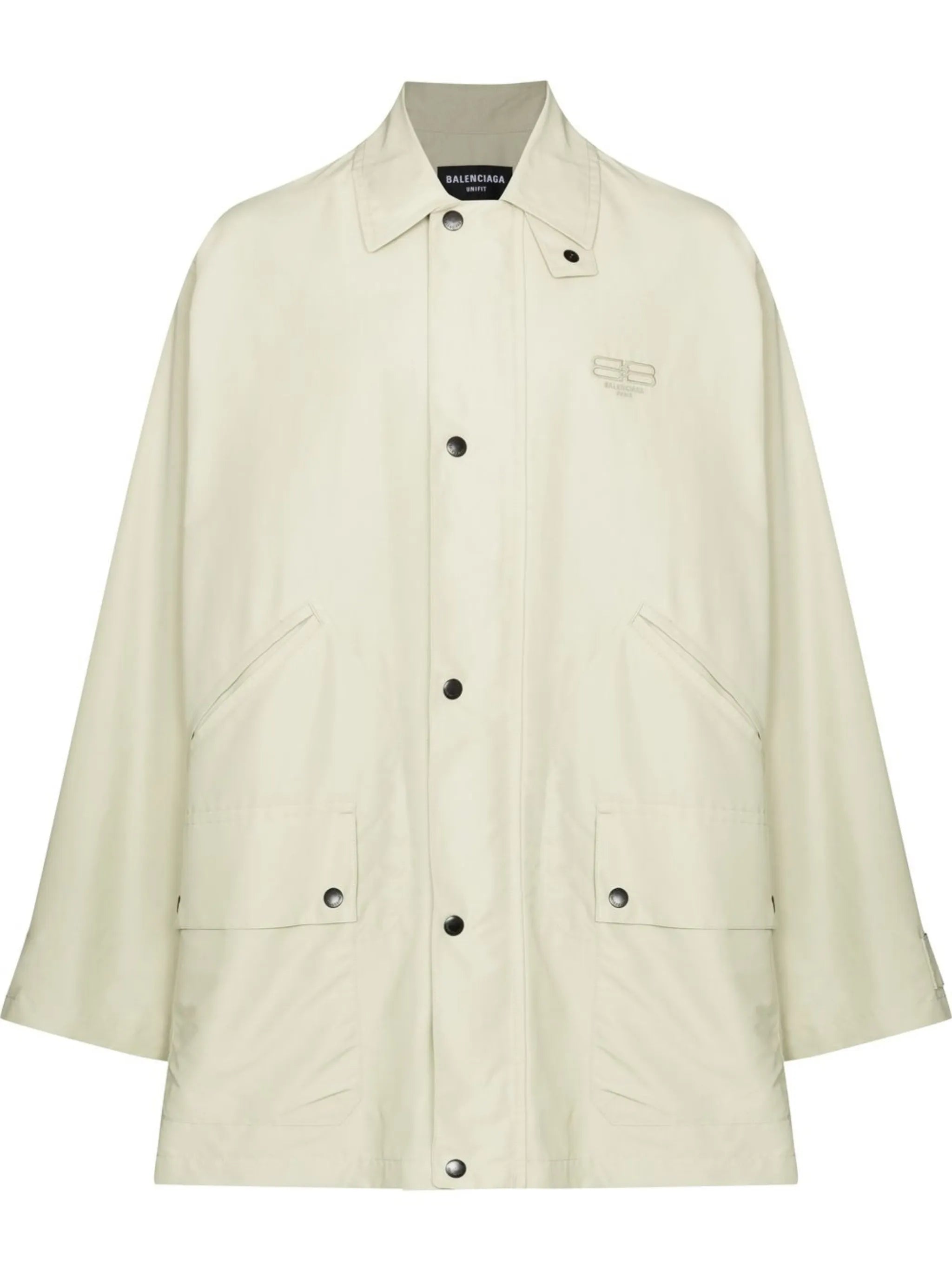 raglan-sleeve parka coat