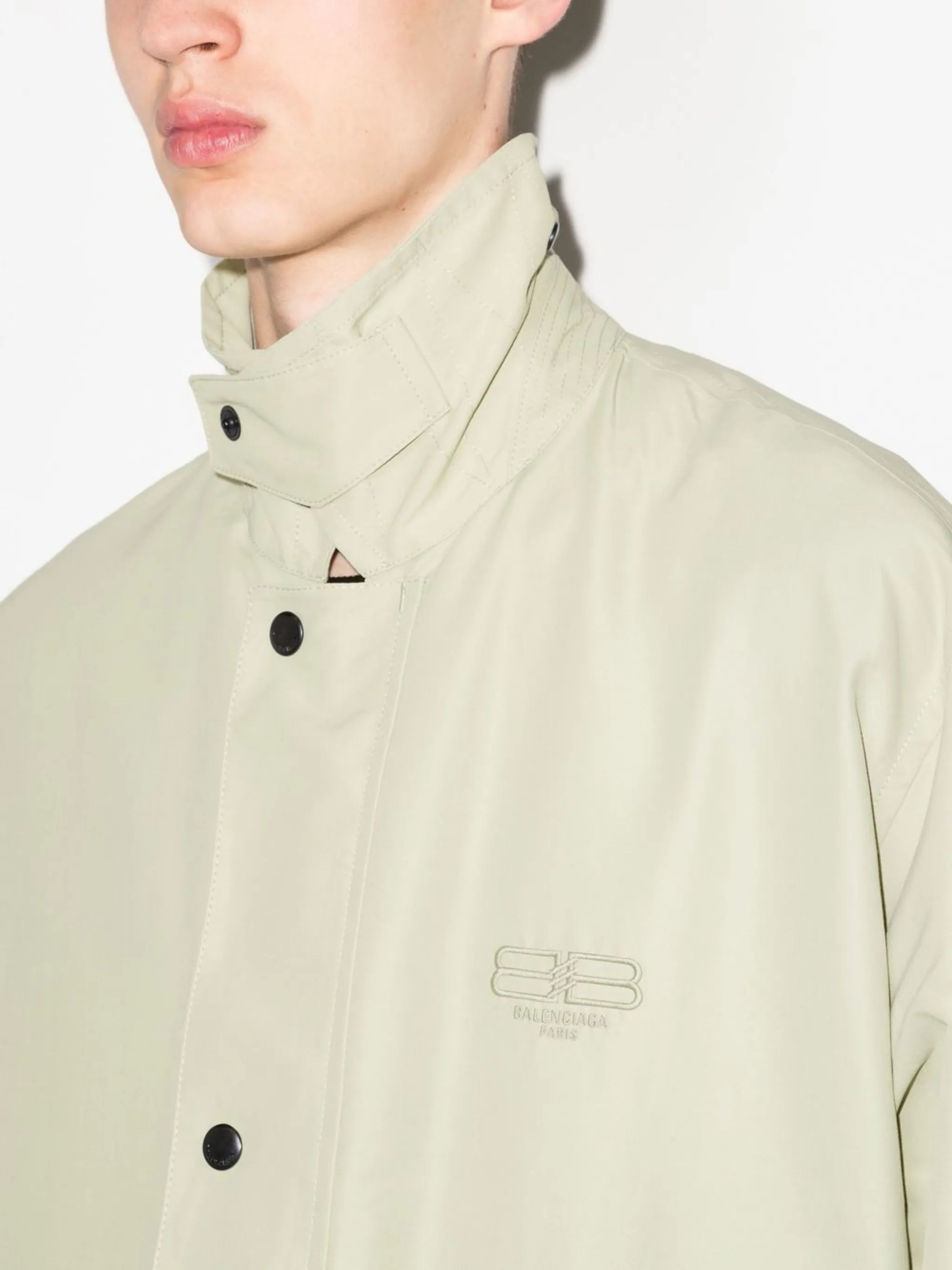 raglan-sleeve parka coat