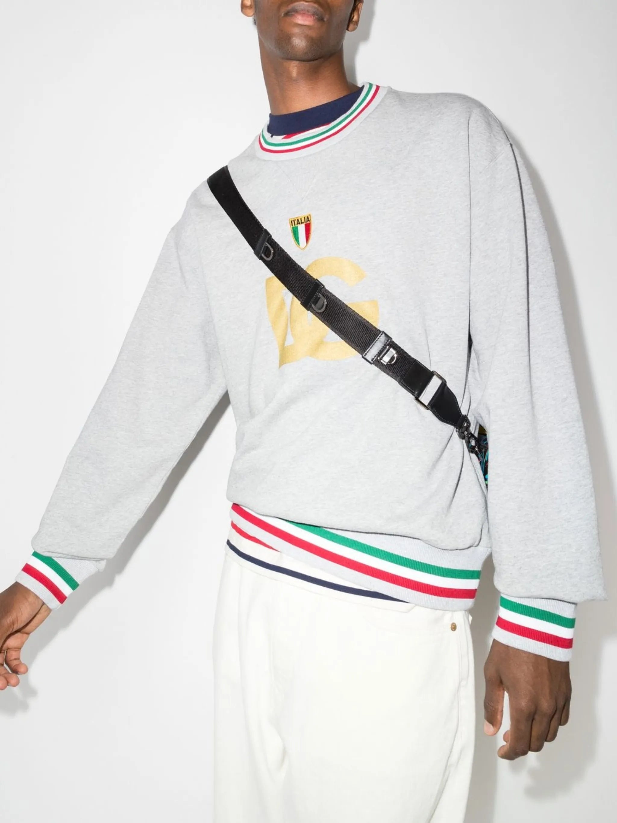 logo-print crew neck sweatshirt