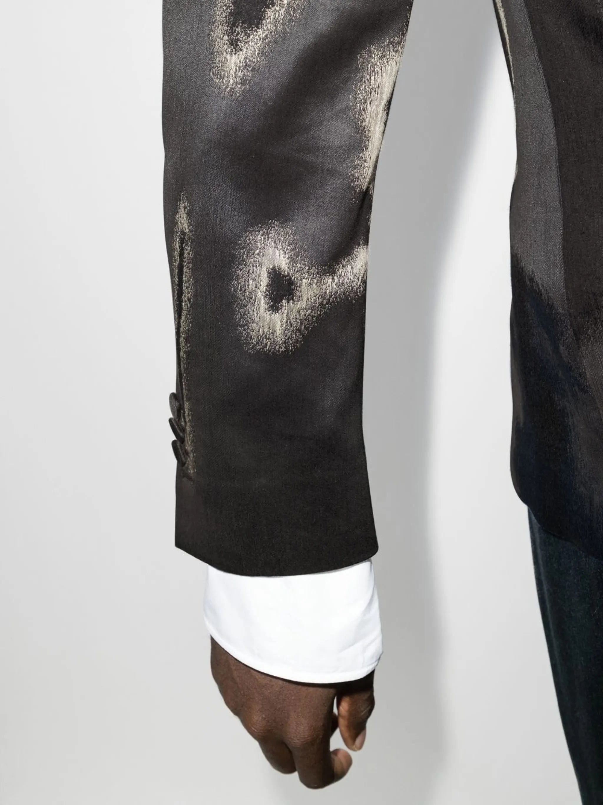 Fendi Earth-motif single-breasted blazer