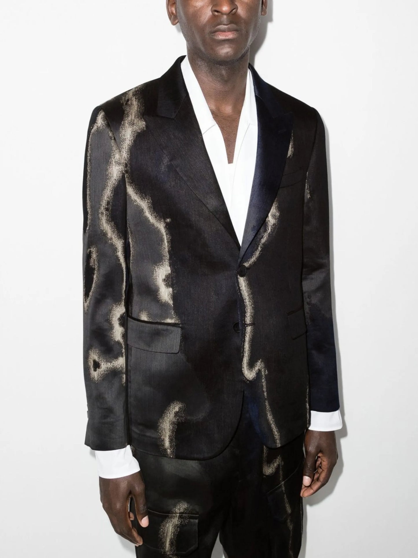Fendi Earth-motif single-breasted blazer