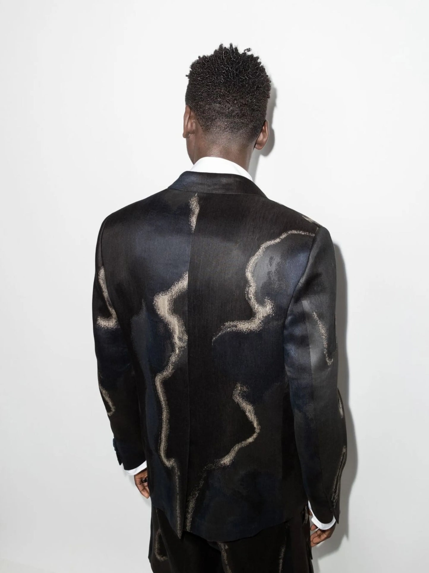 Fendi Earth-motif single-breasted blazer