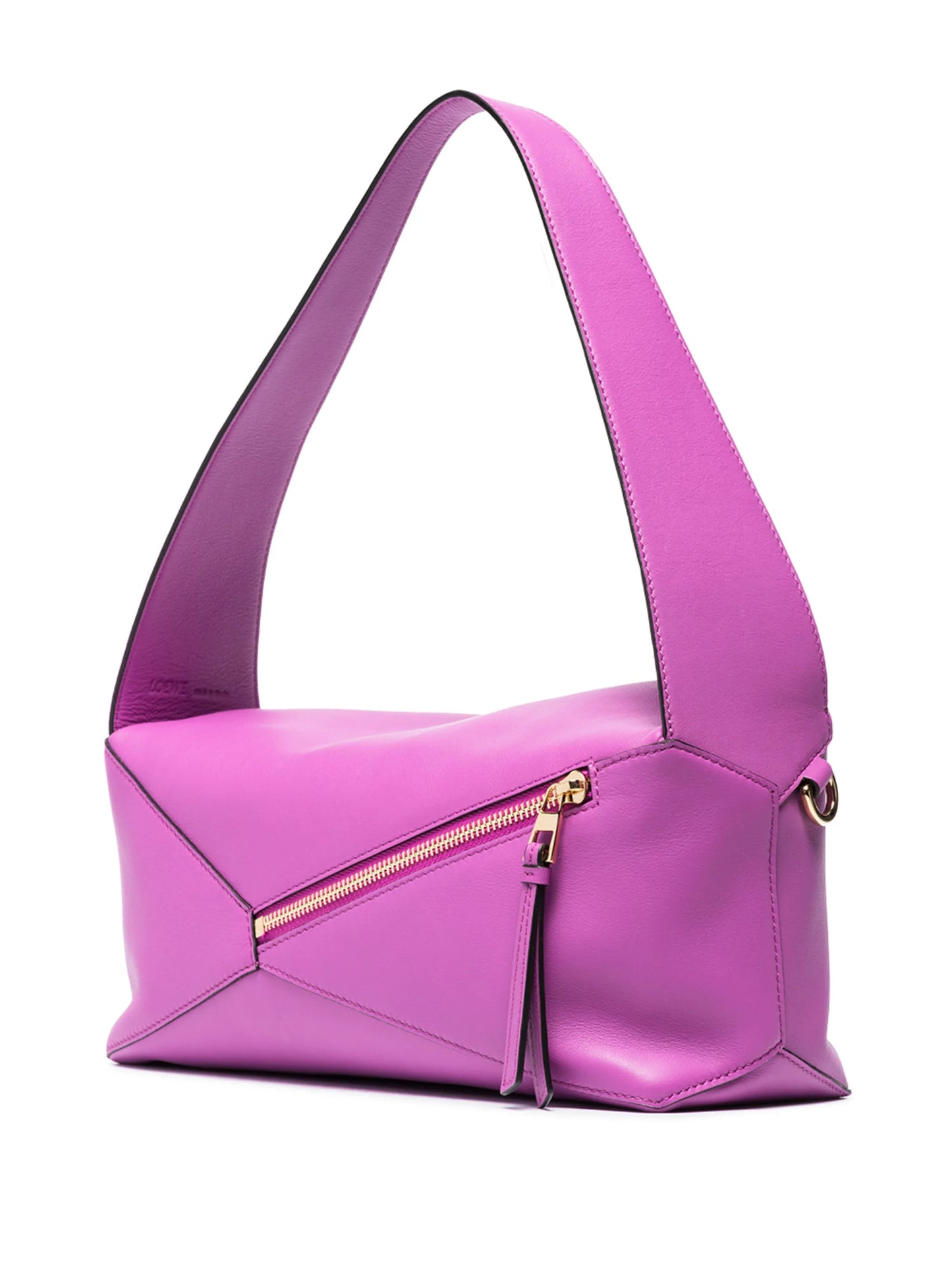Puzzle leather shoulder bag