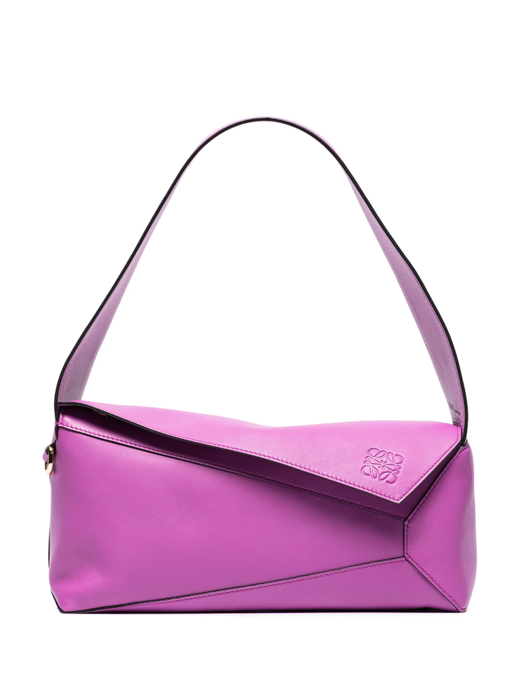 Puzzle leather shoulder bag