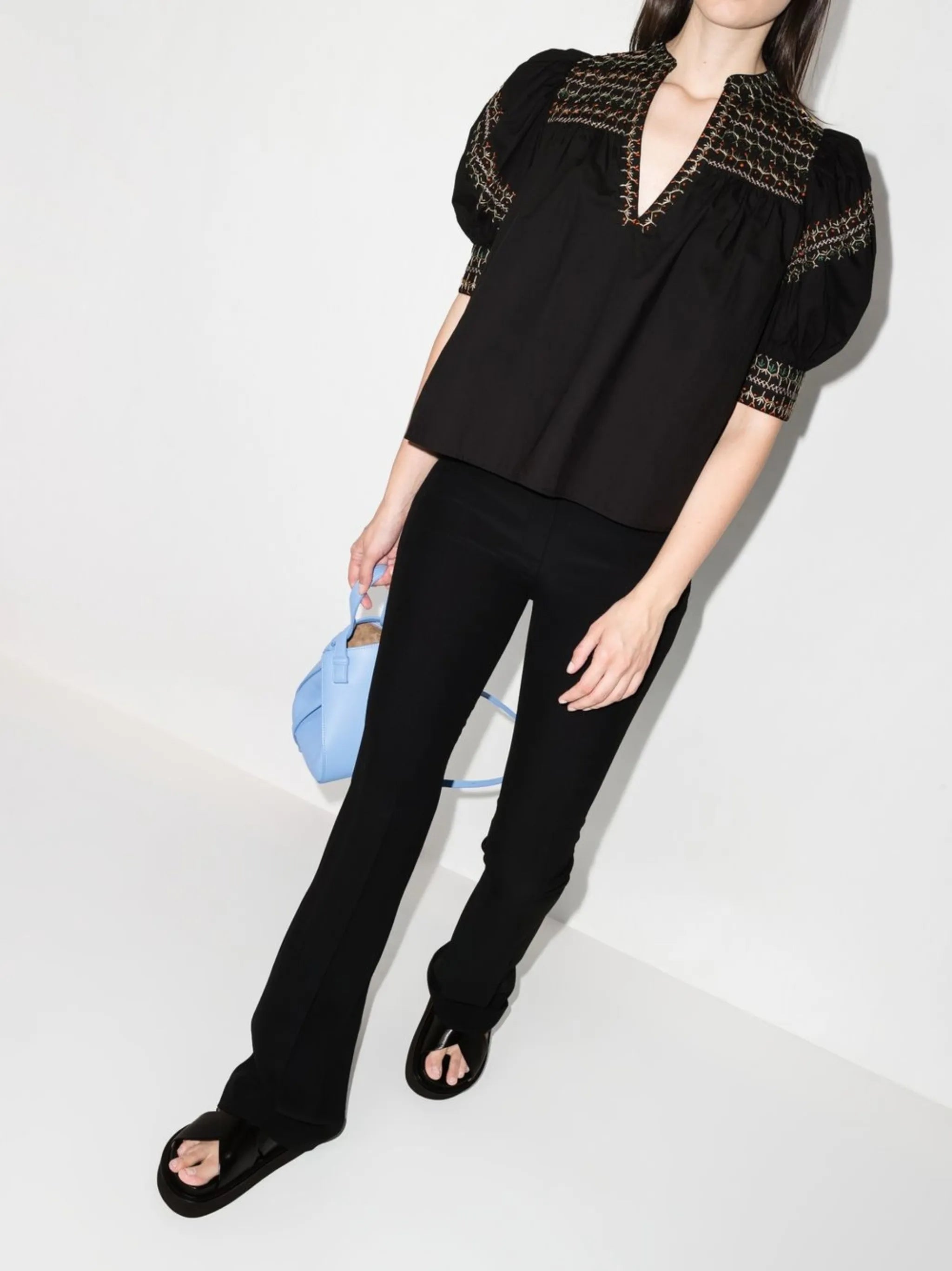 Noam ruffle-sleeve blouse