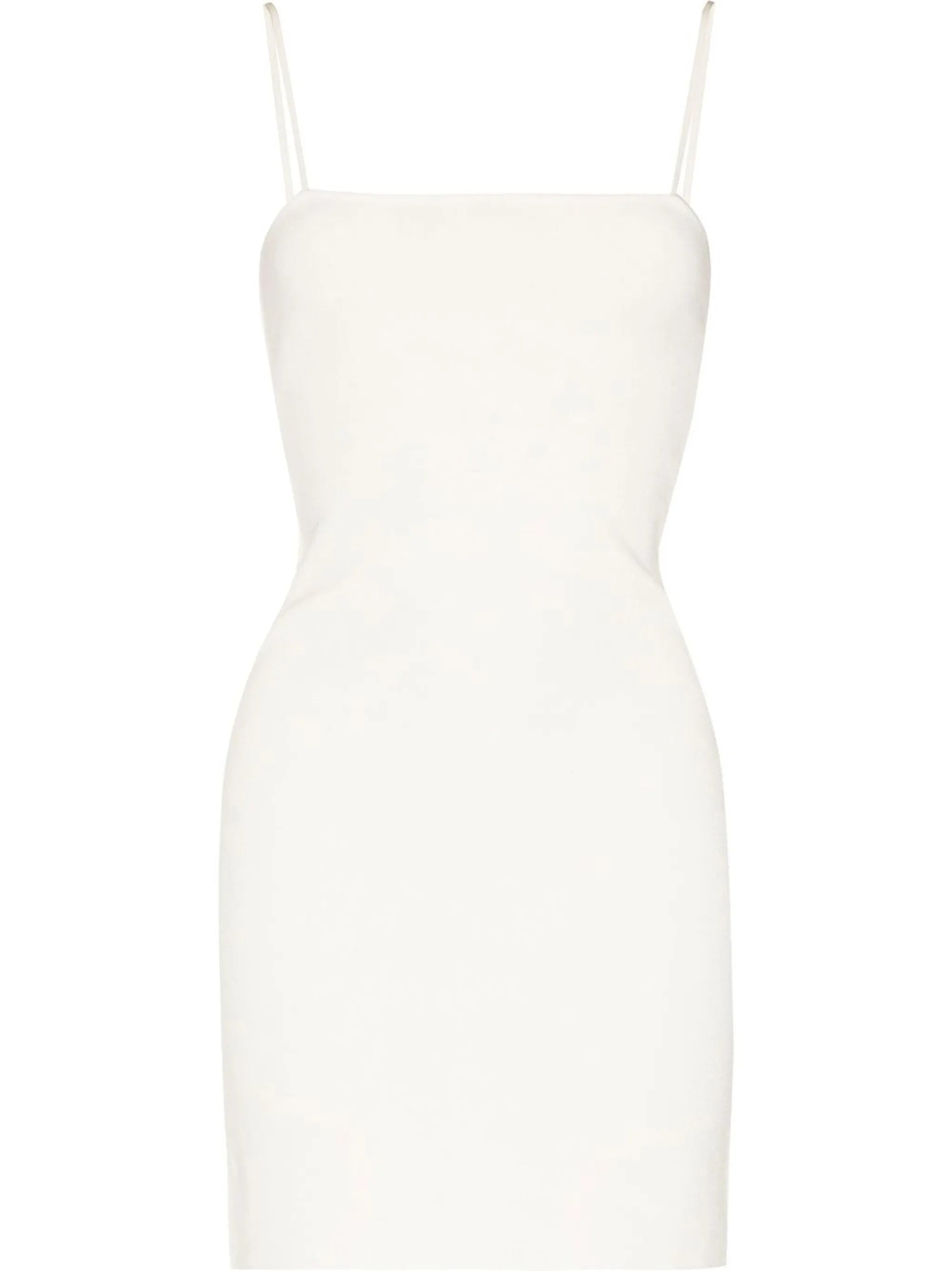spaghetti-strap square-neck dress