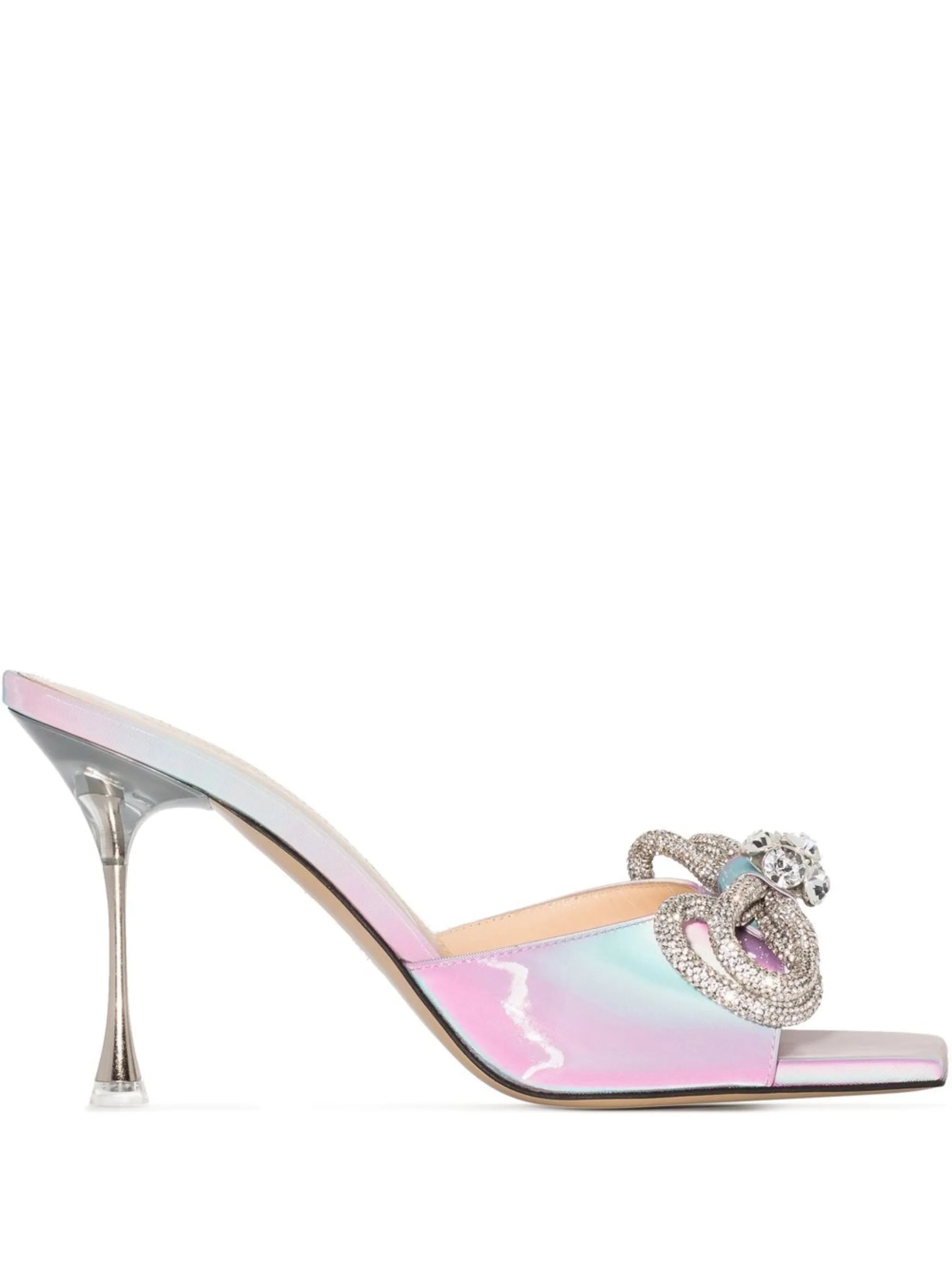 double-bow 95mm stiletto sandals