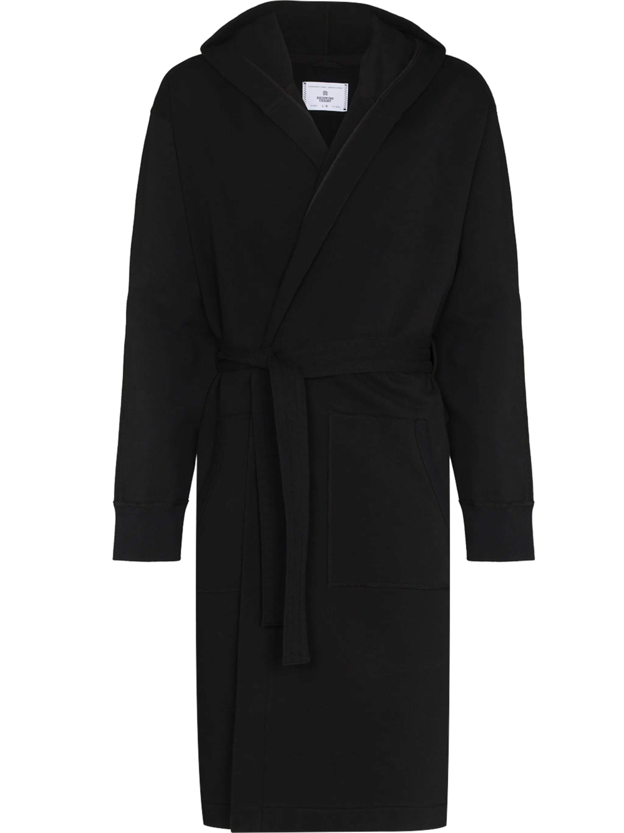 hooded cotton bathrobe