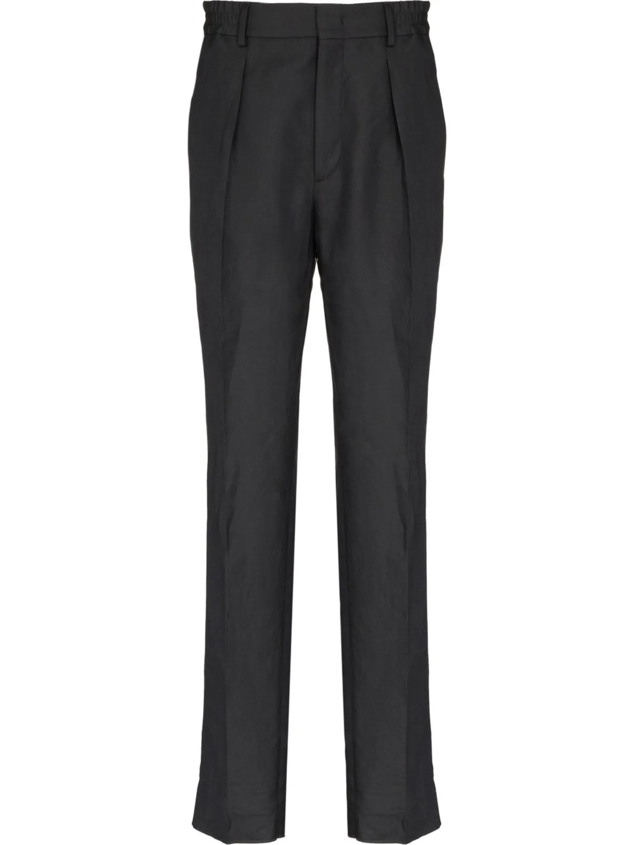 high-waisted tailored trousers