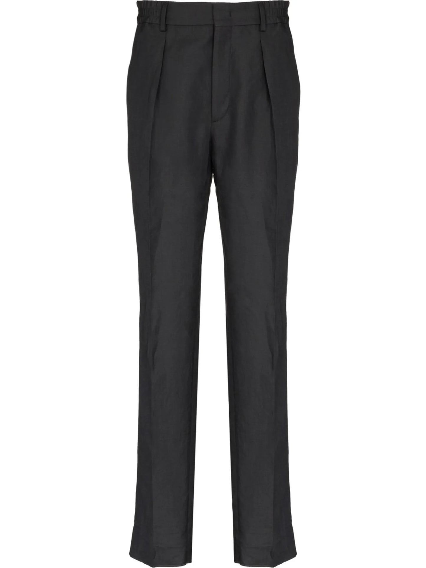 high-waisted tailored trousers