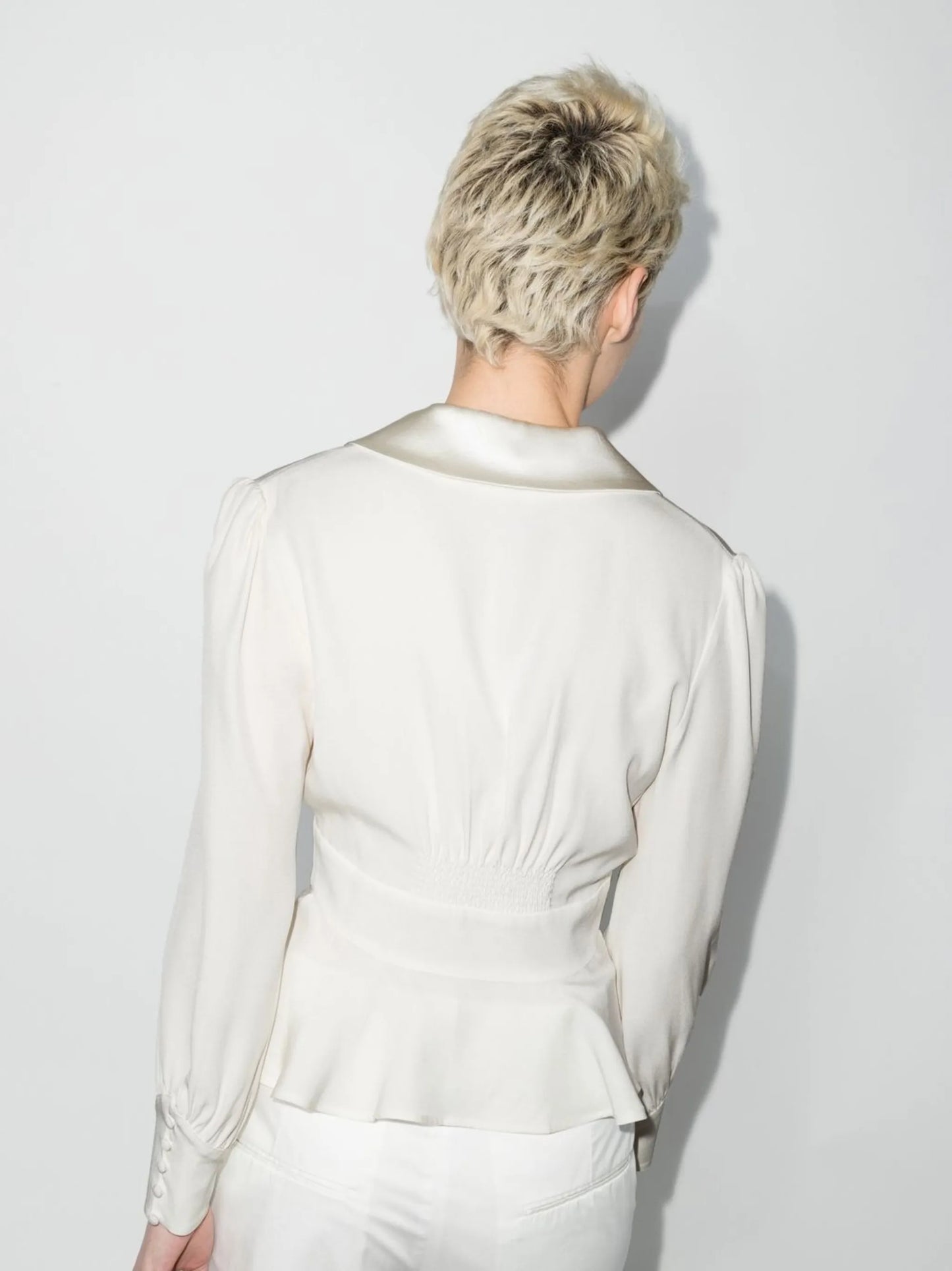 Adeline silk-crepe jacket