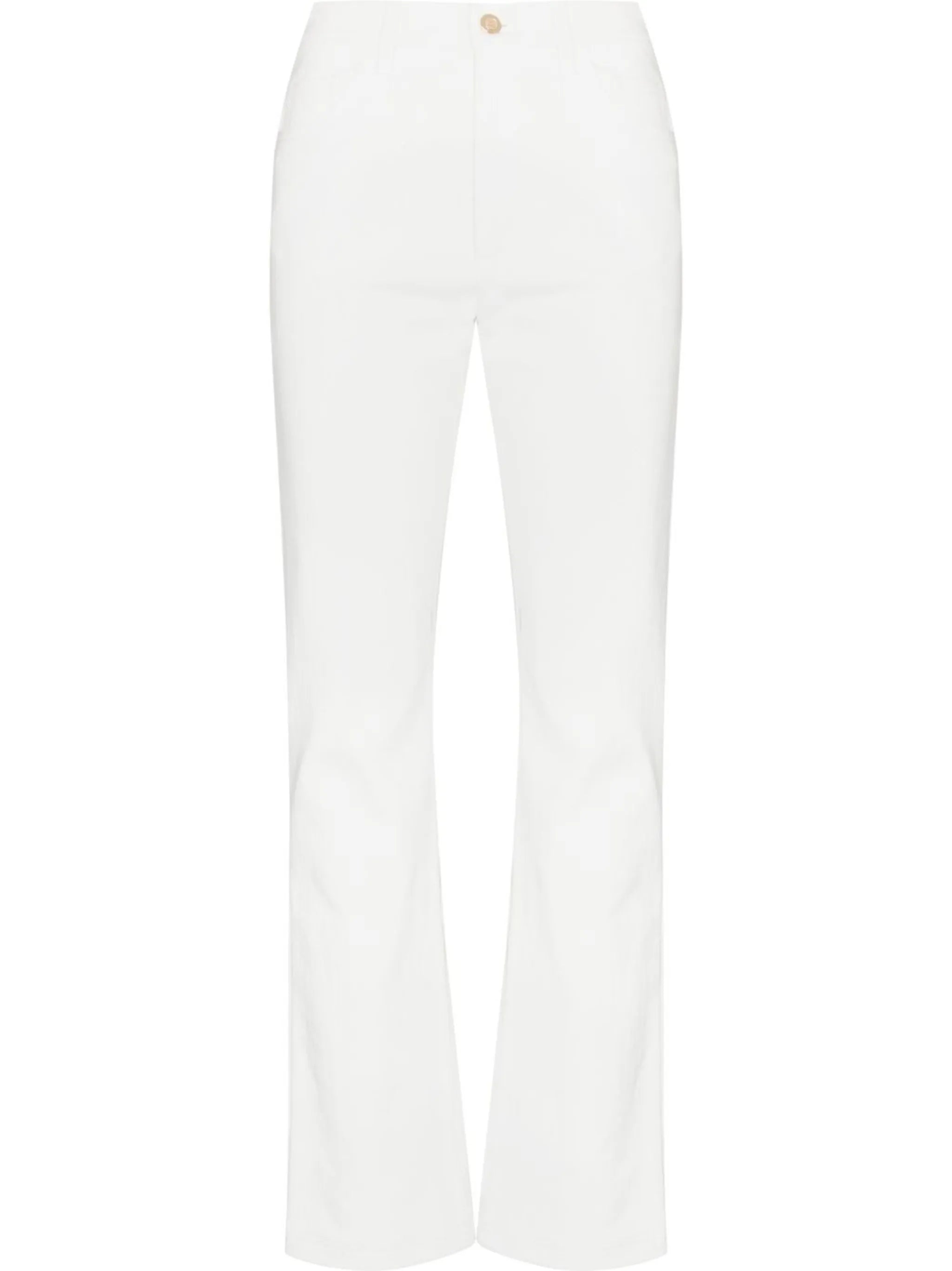 high-waist slim-fit jeans
