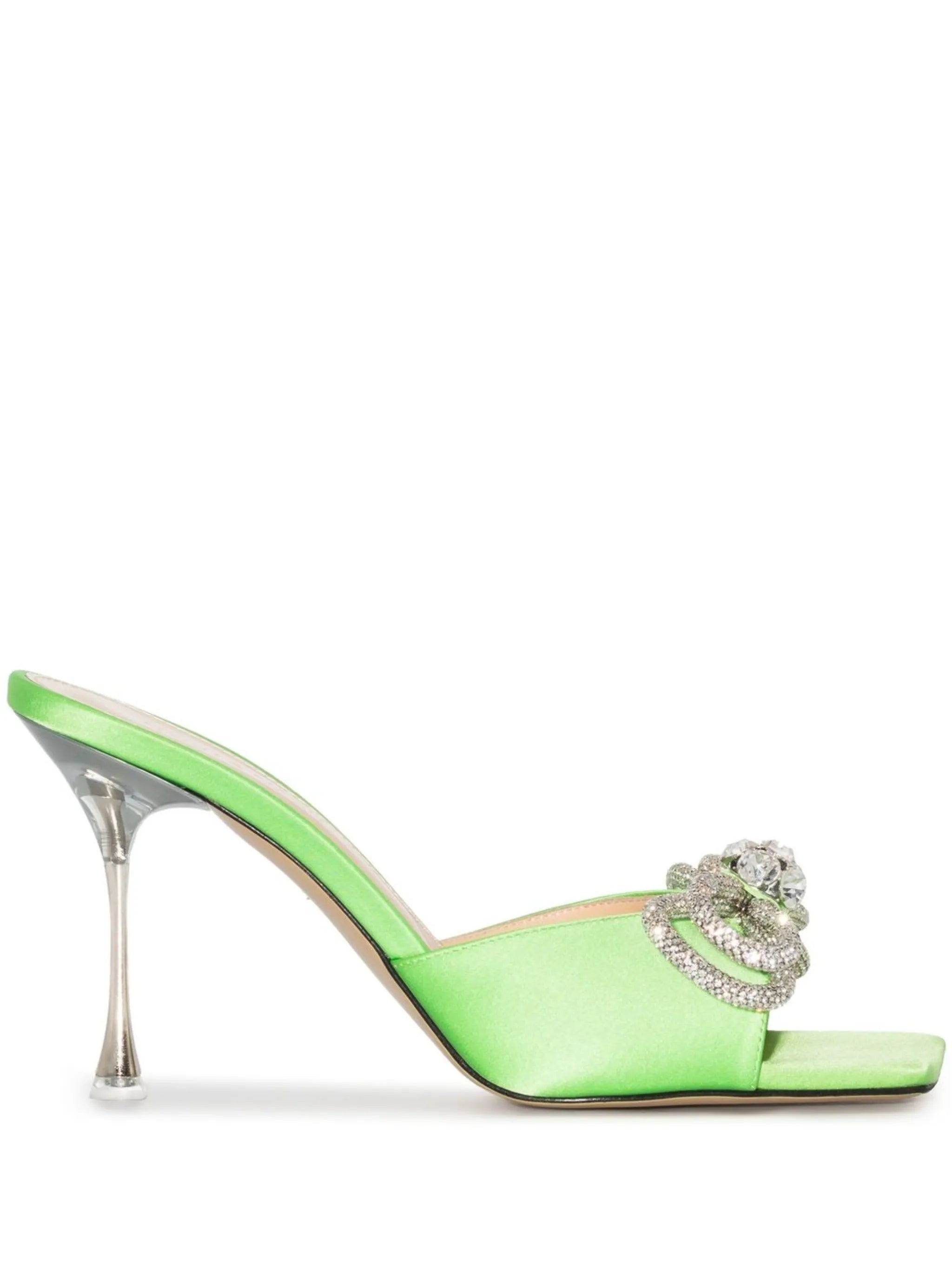 Double Bow crystal-embellished sandals