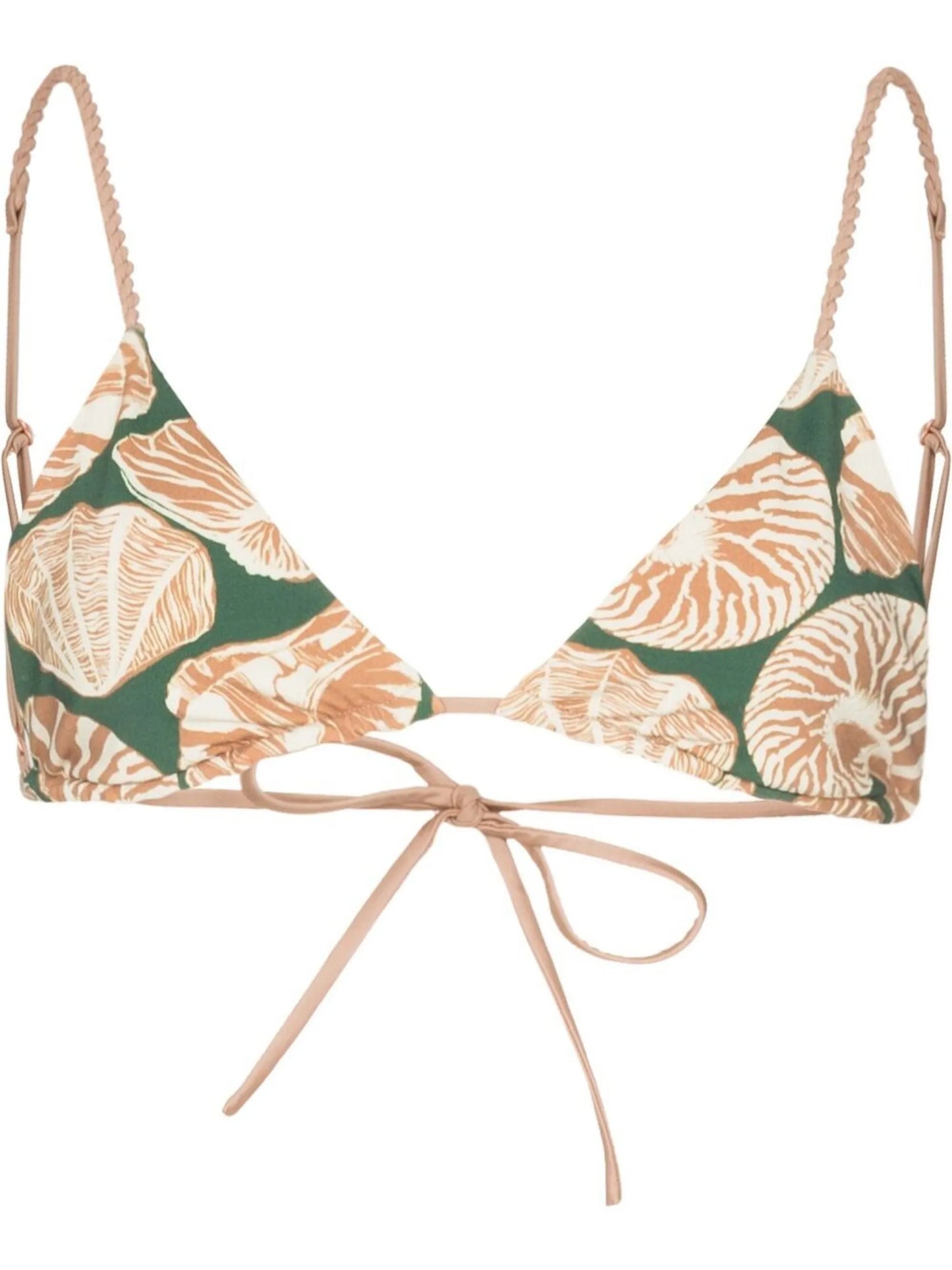 seashell-graphic triangle bikini top
