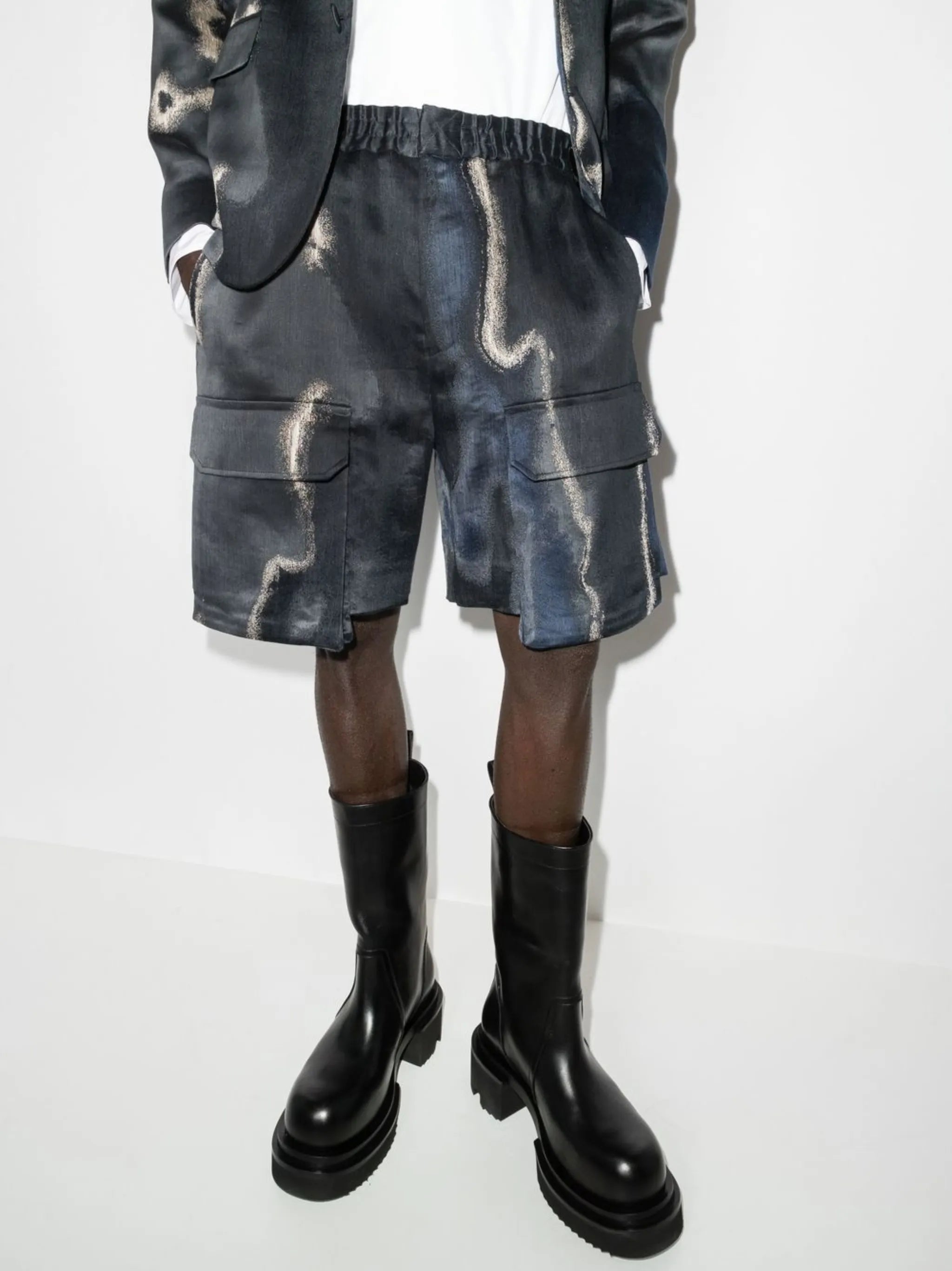 Fendi Earth-motif cargo shorts