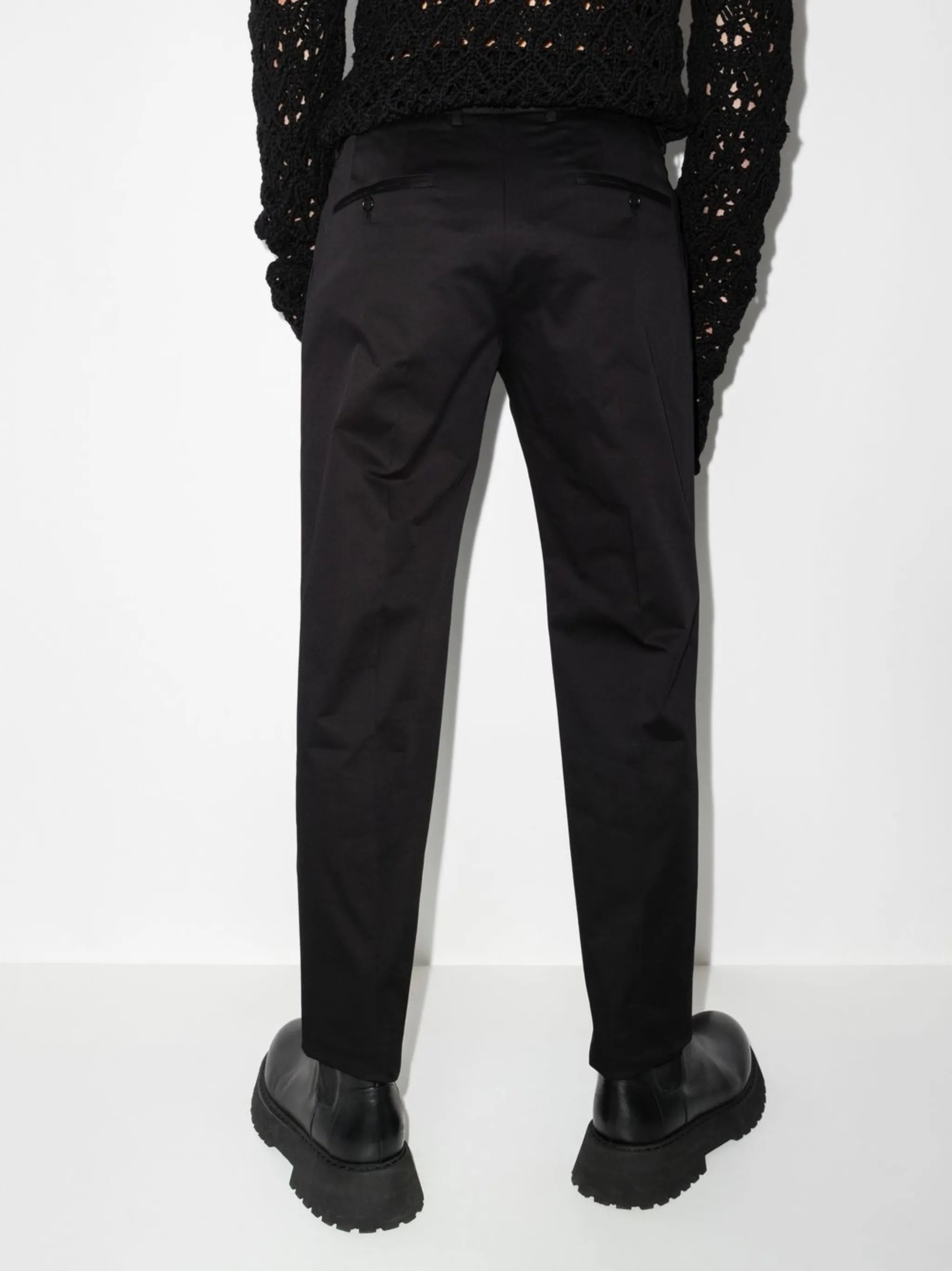 cropped tapered trousers