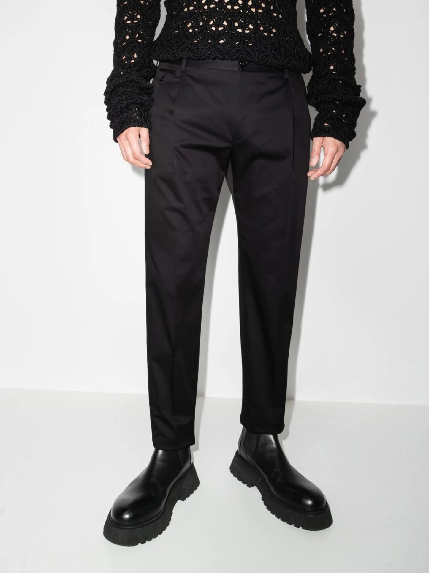 cropped tapered trousers