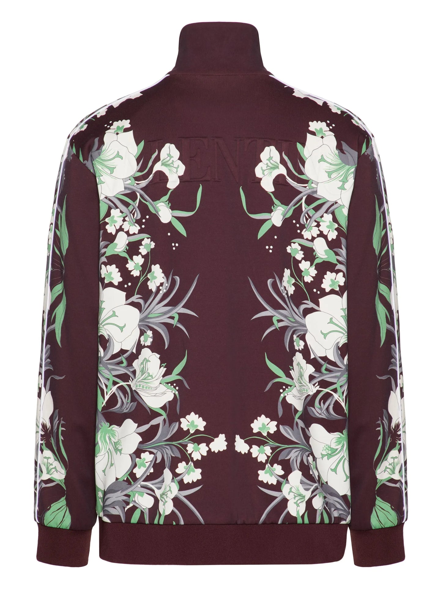 graphic-print zip-fastening jacket