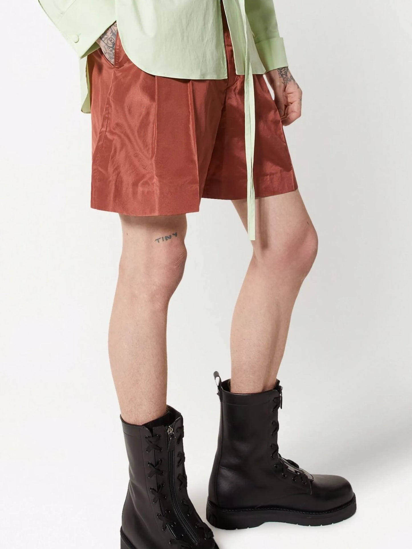 pressed-crease tailored shorts