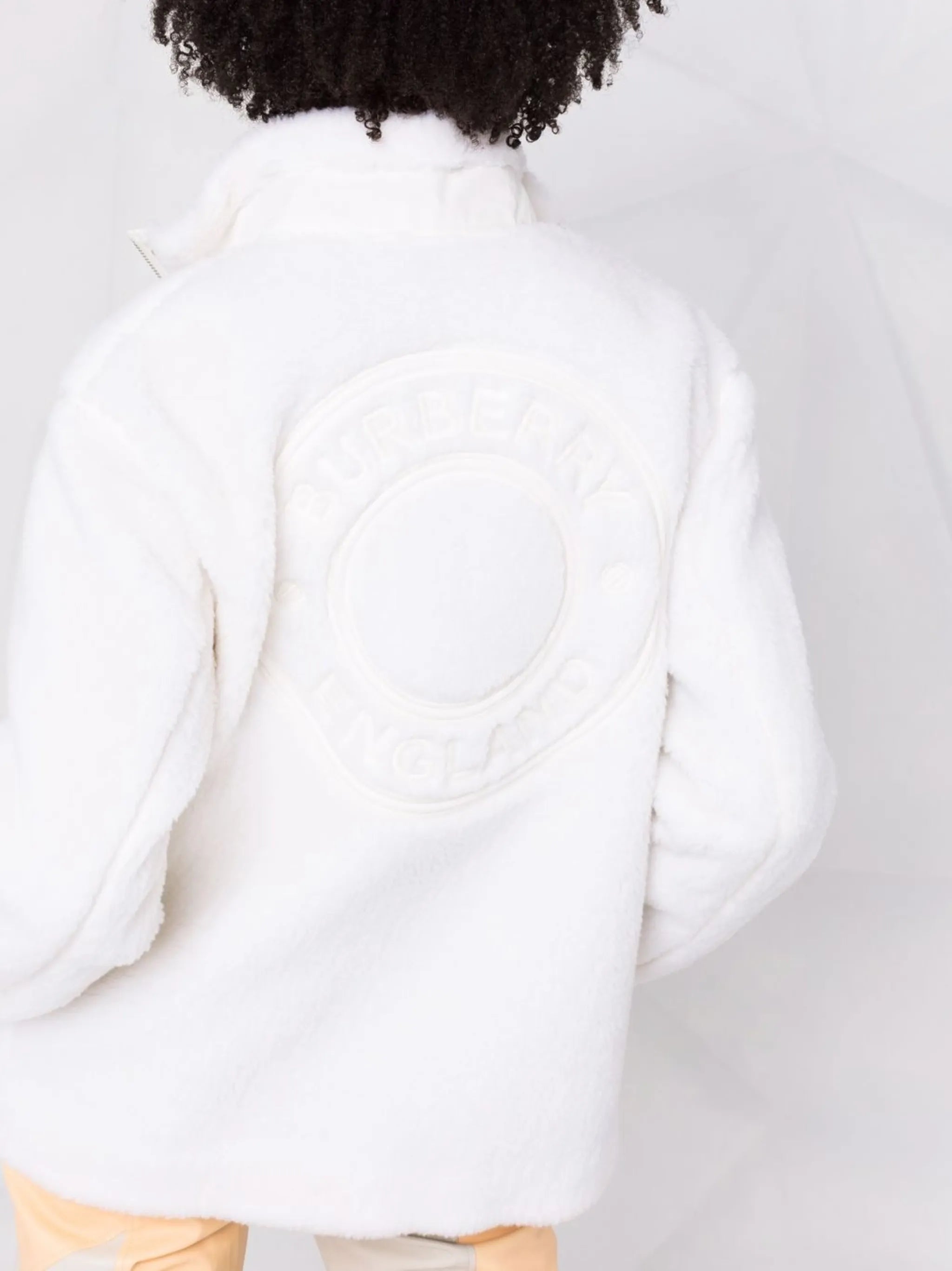 graphic logo fleece jacket