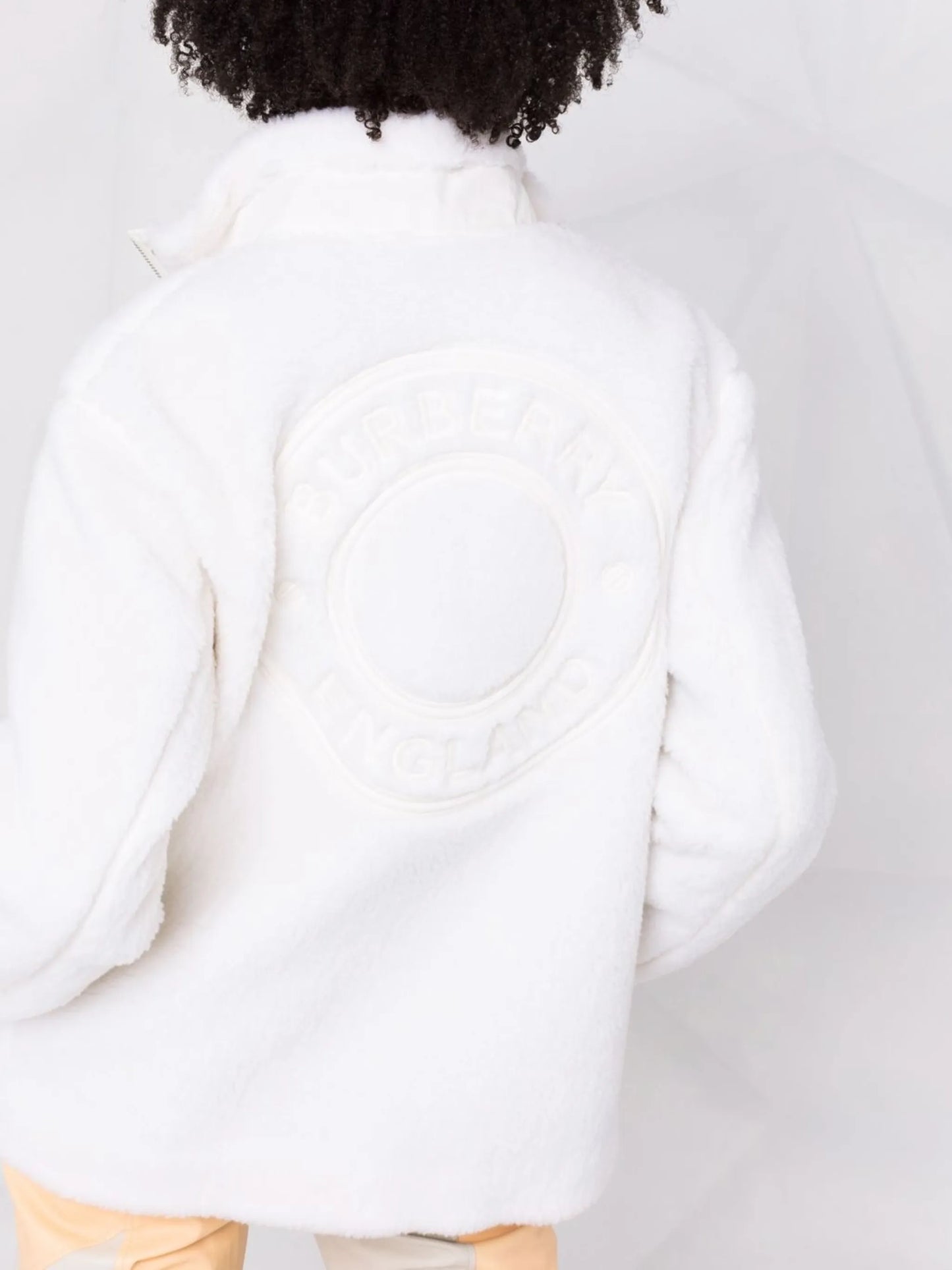 graphic logo fleece jacket