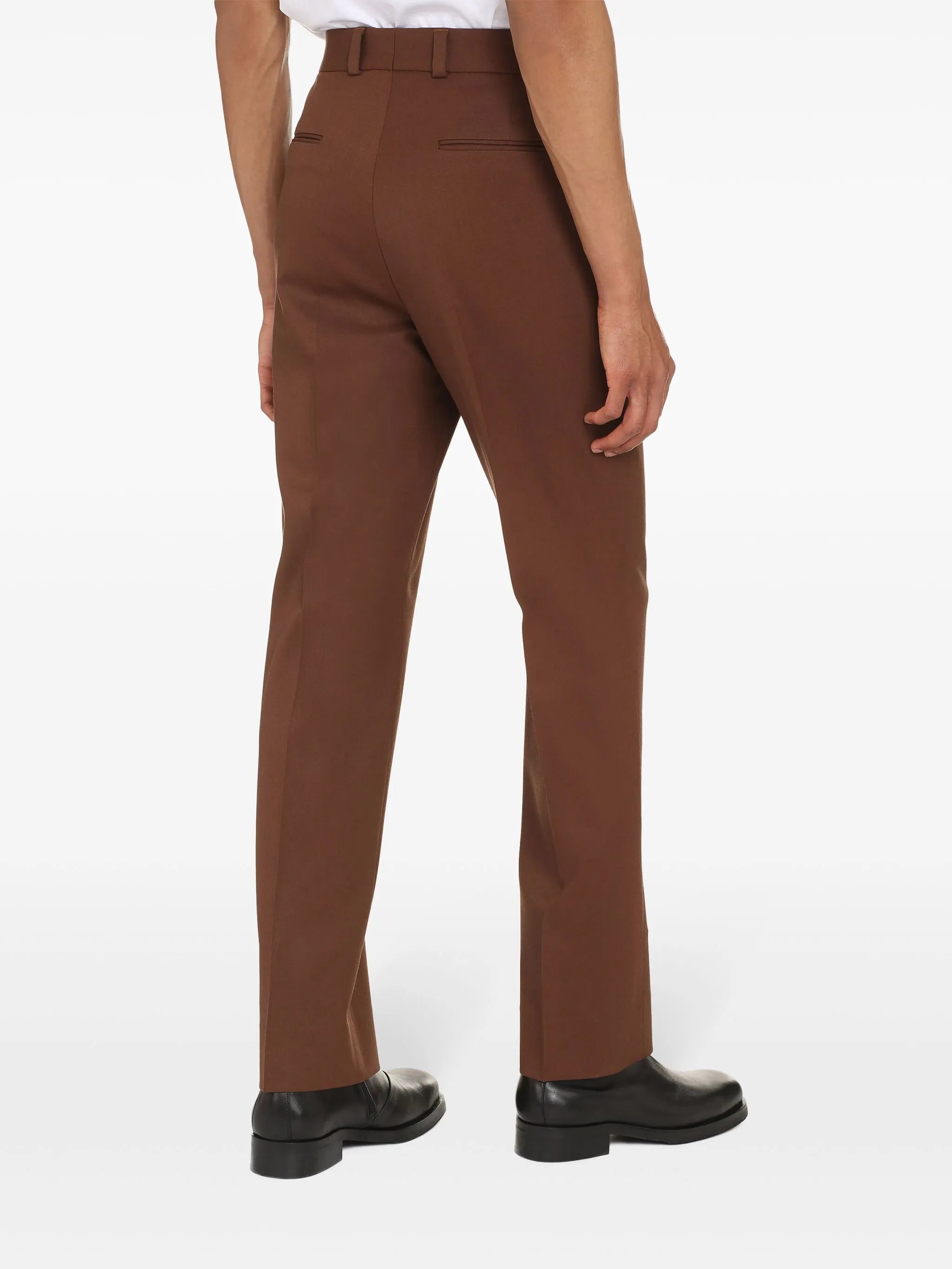 high-waisted tailored trousers