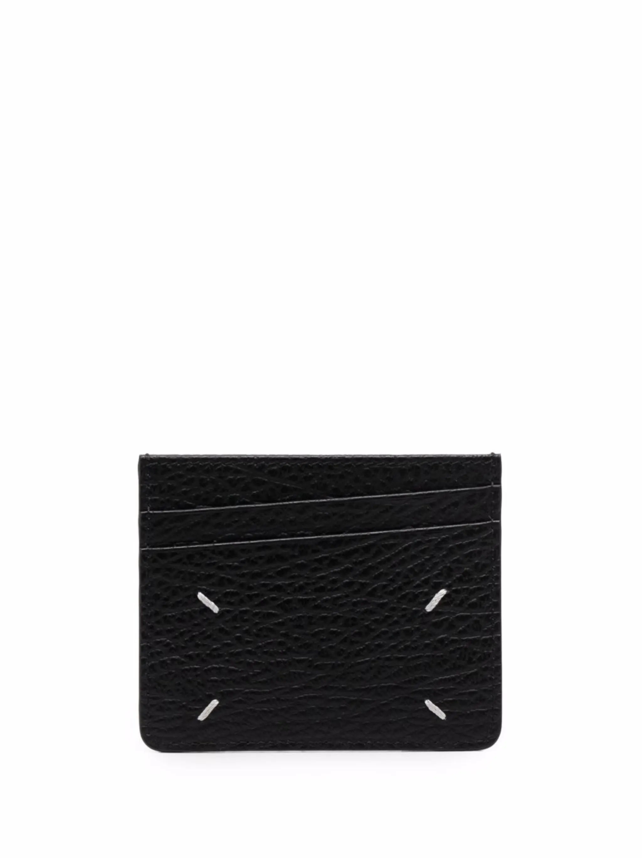 four-stitches leather card holder