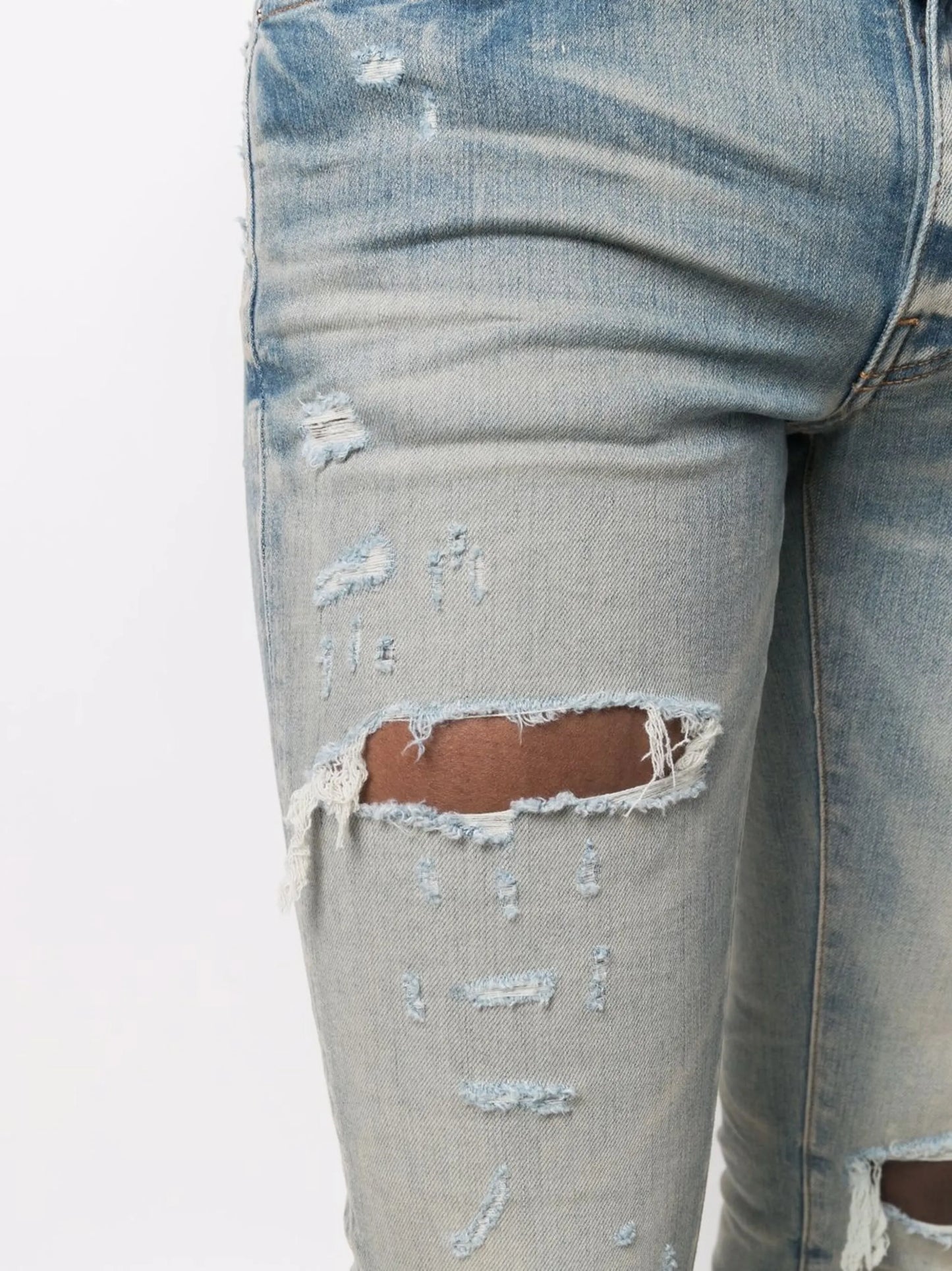 distressed skinny jeans