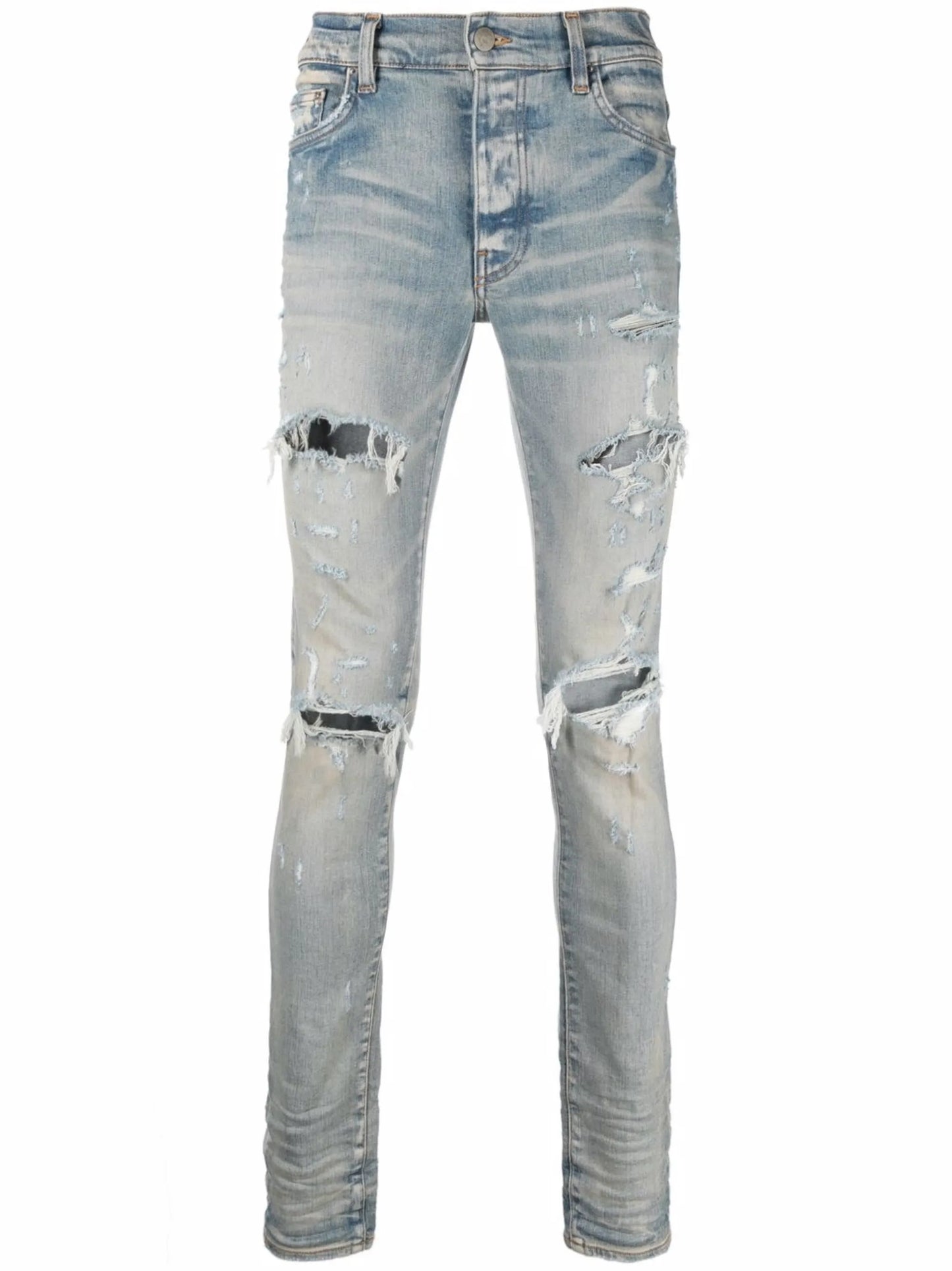 distressed skinny jeans