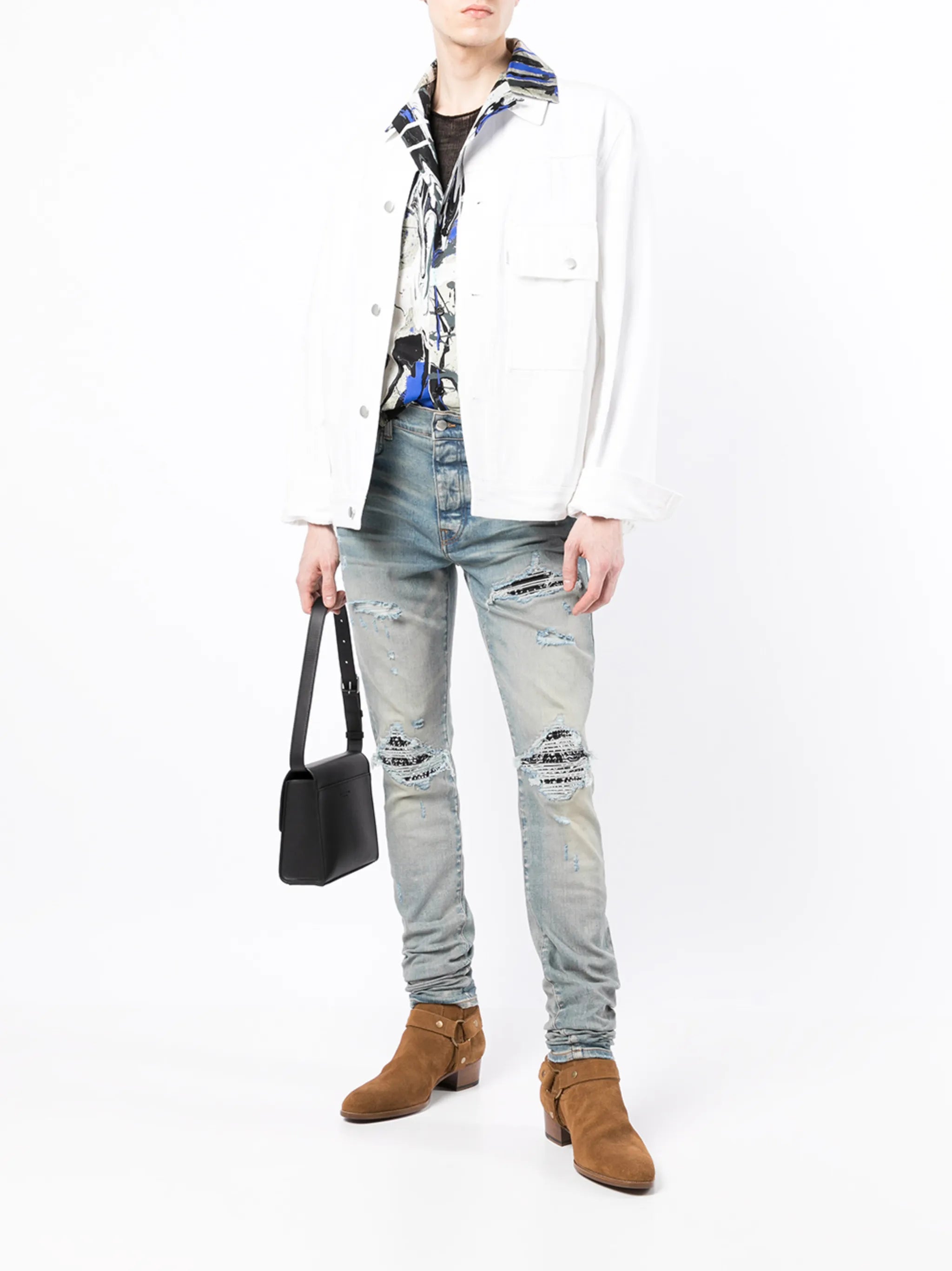 MX1 ripped skinny jeans