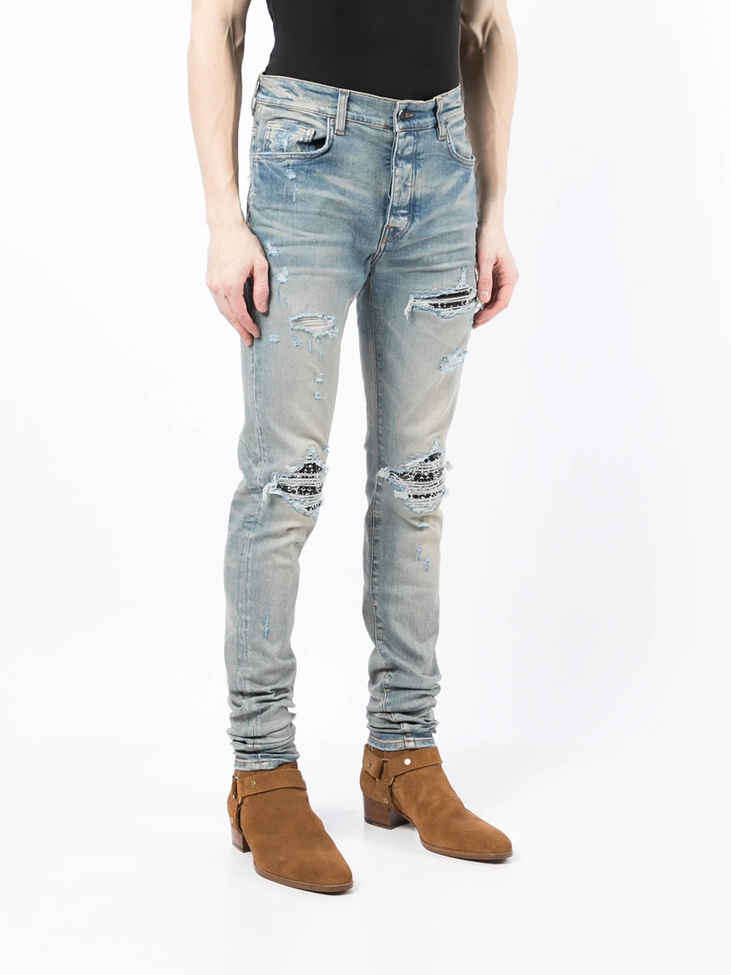 MX1 ripped skinny jeans