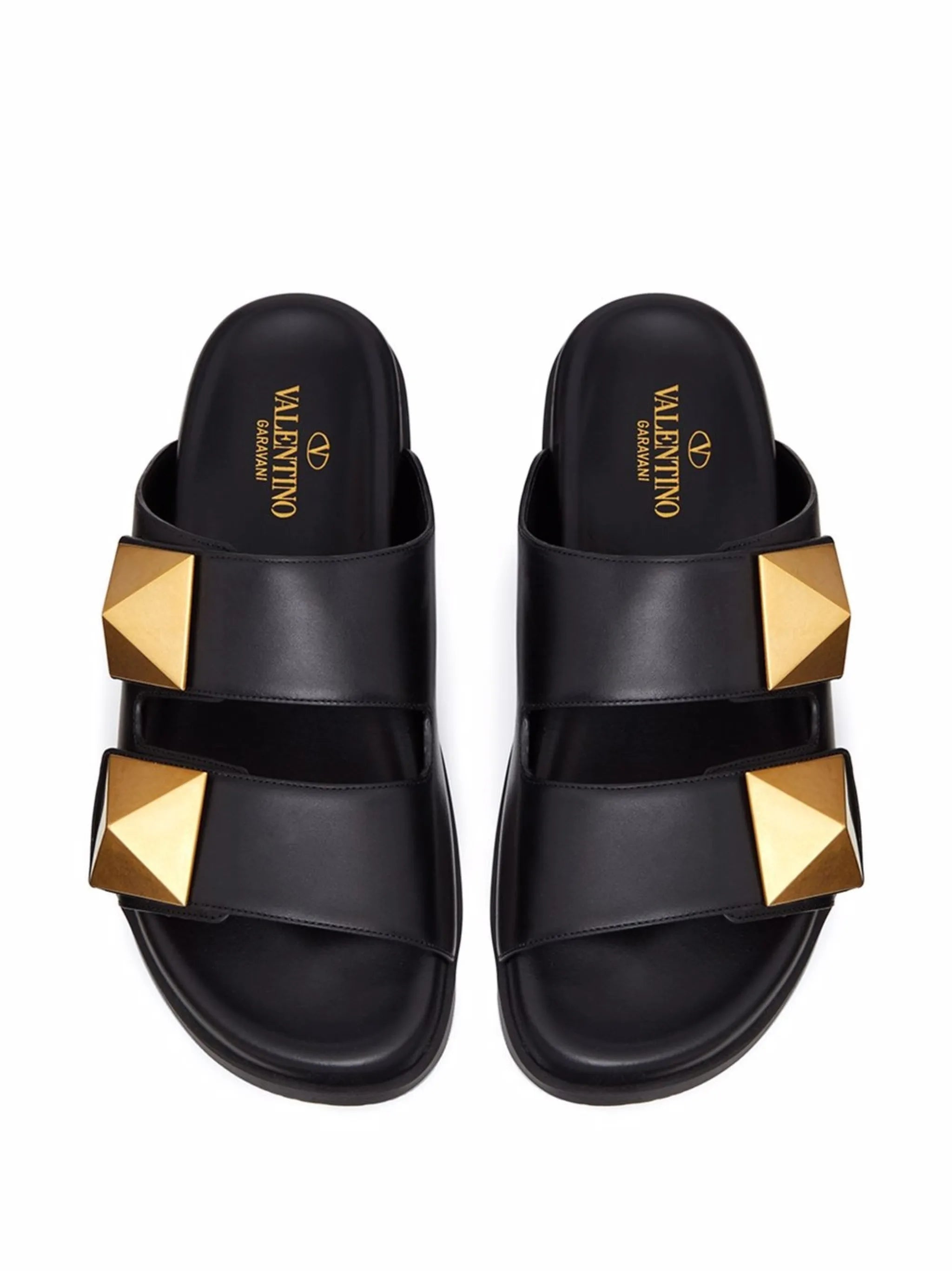 oversized Rockstud flat sandals