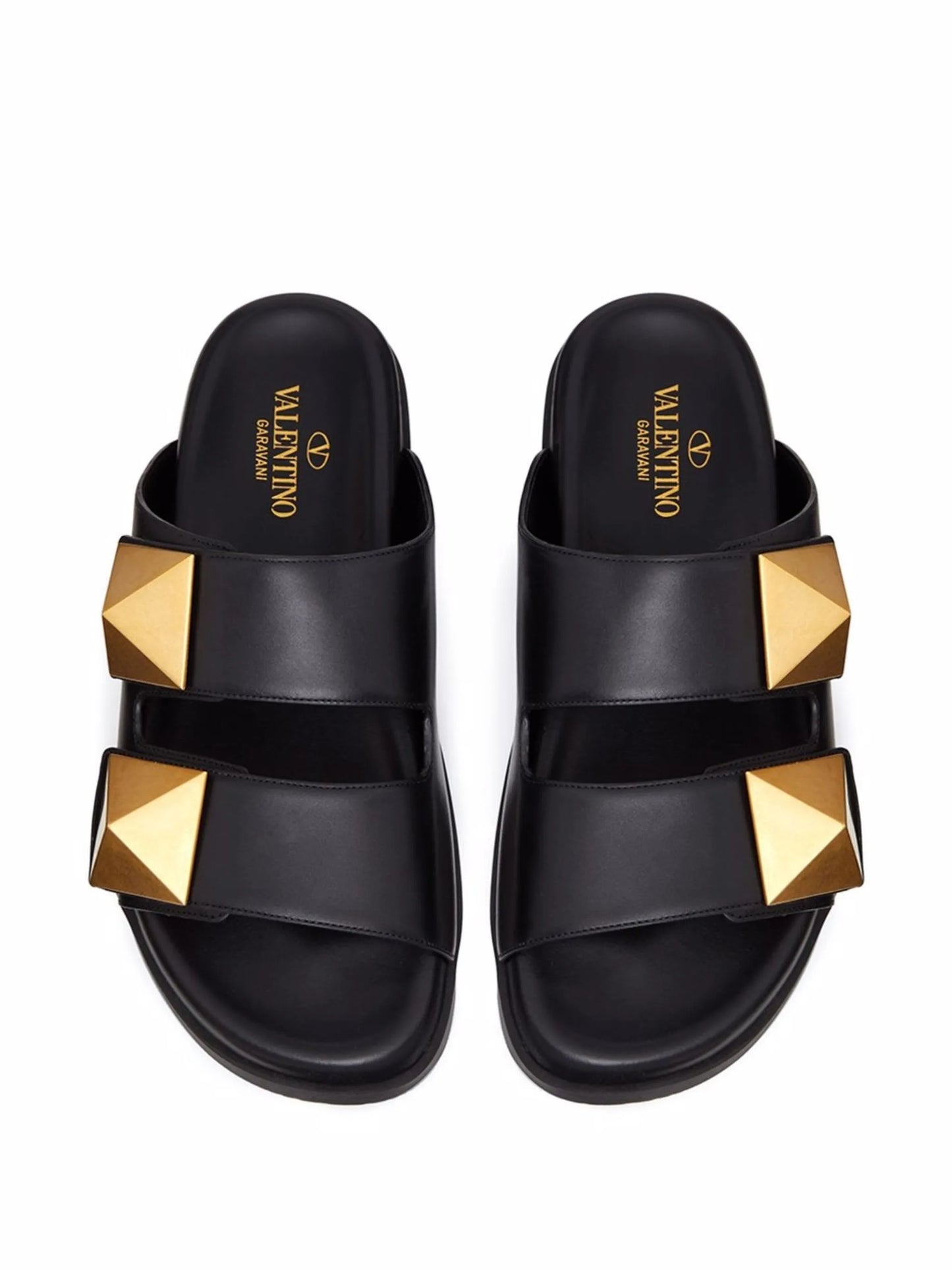 oversized Rockstud flat sandals