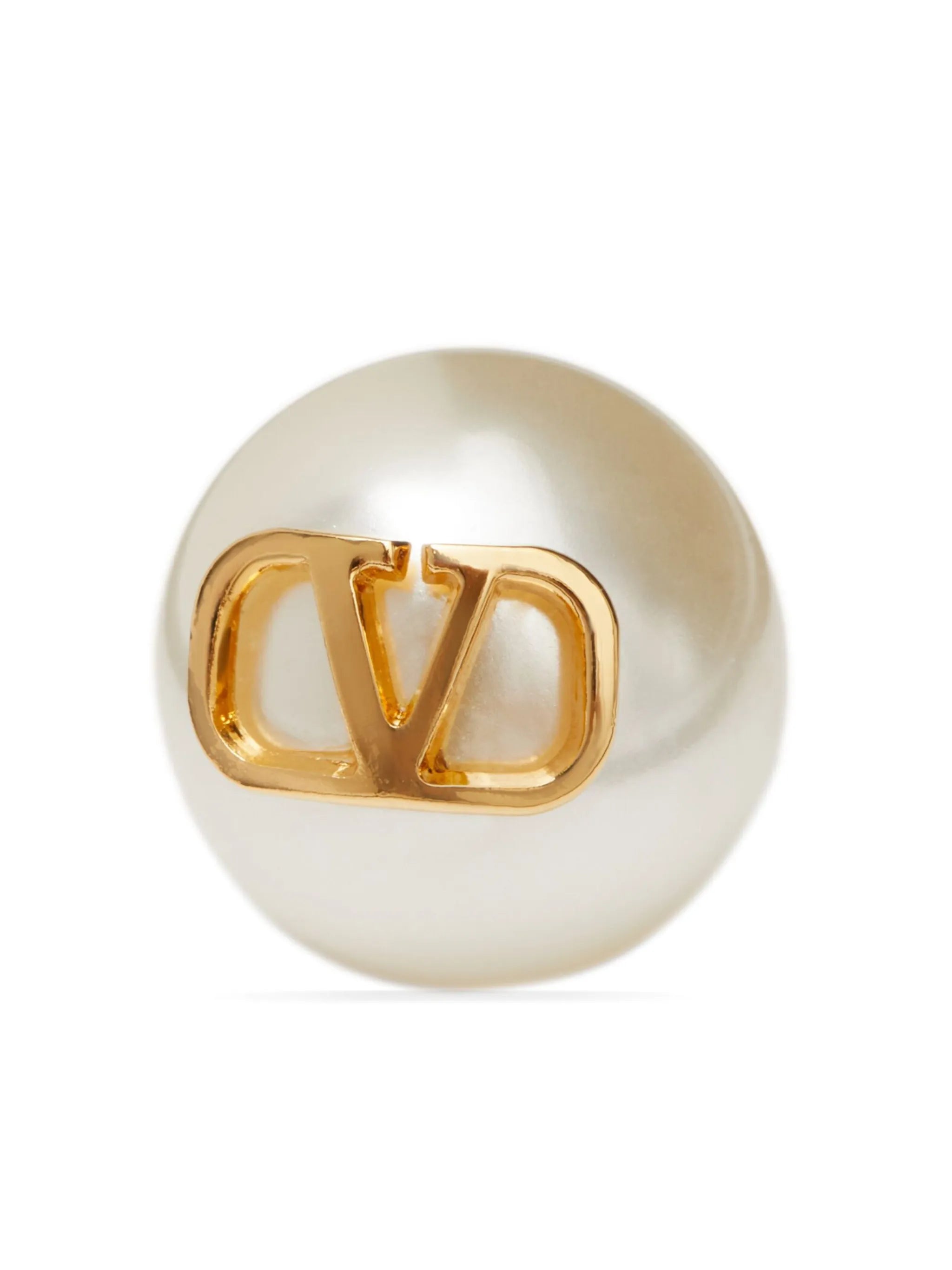 VLogo Signature pearl stud earrings