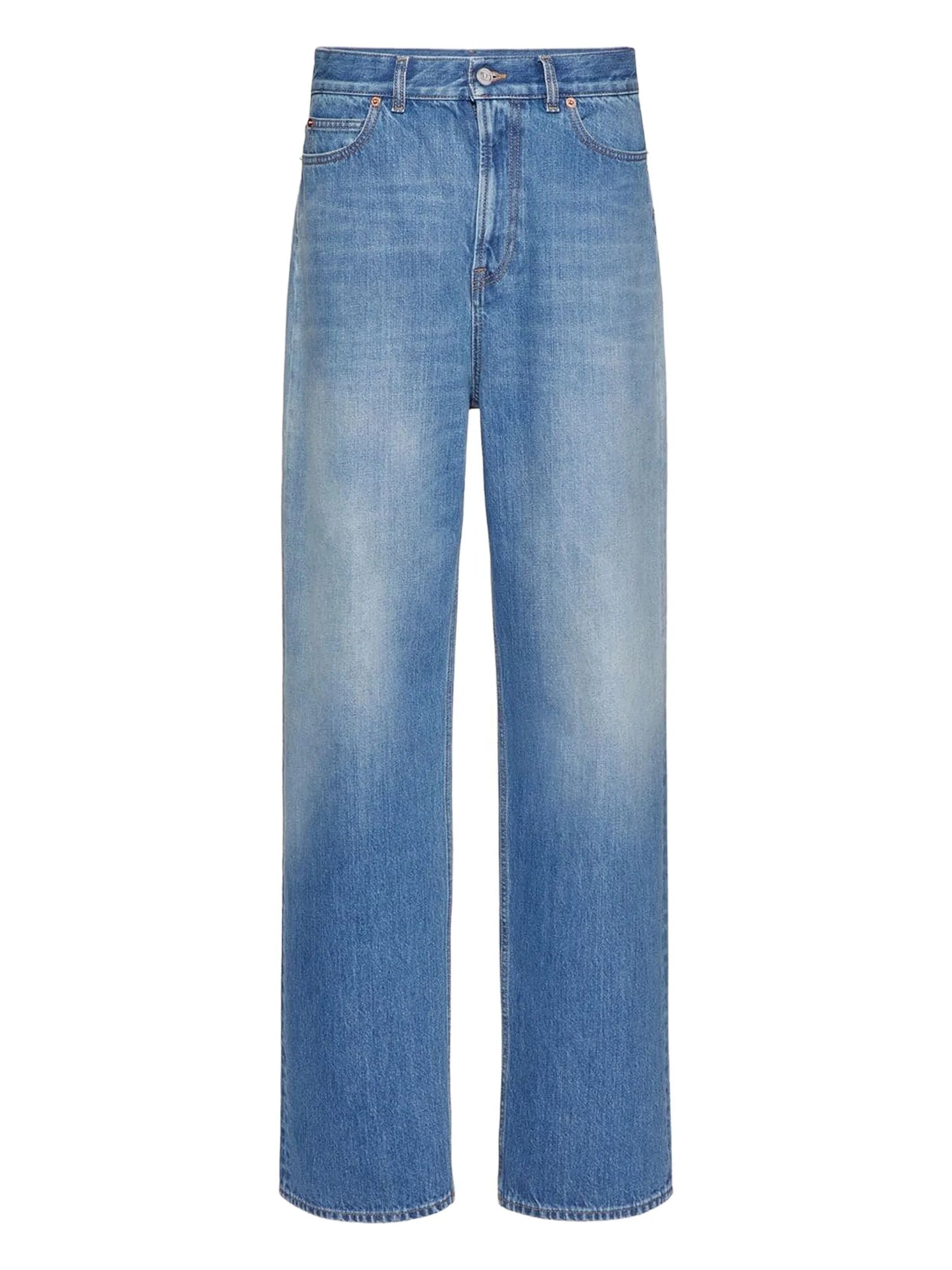 logo-patch denim jeans
