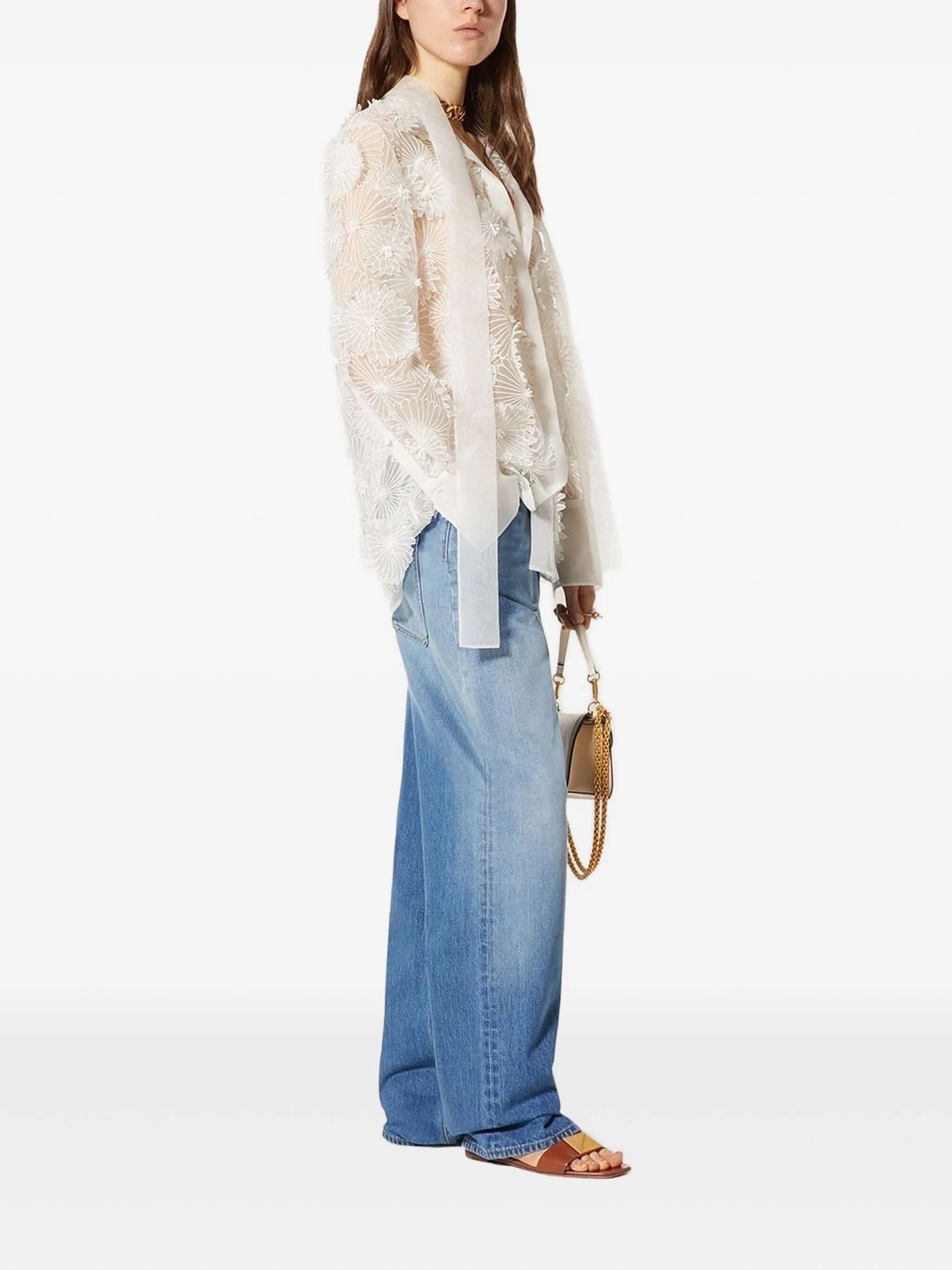 logo-patch denim jeans