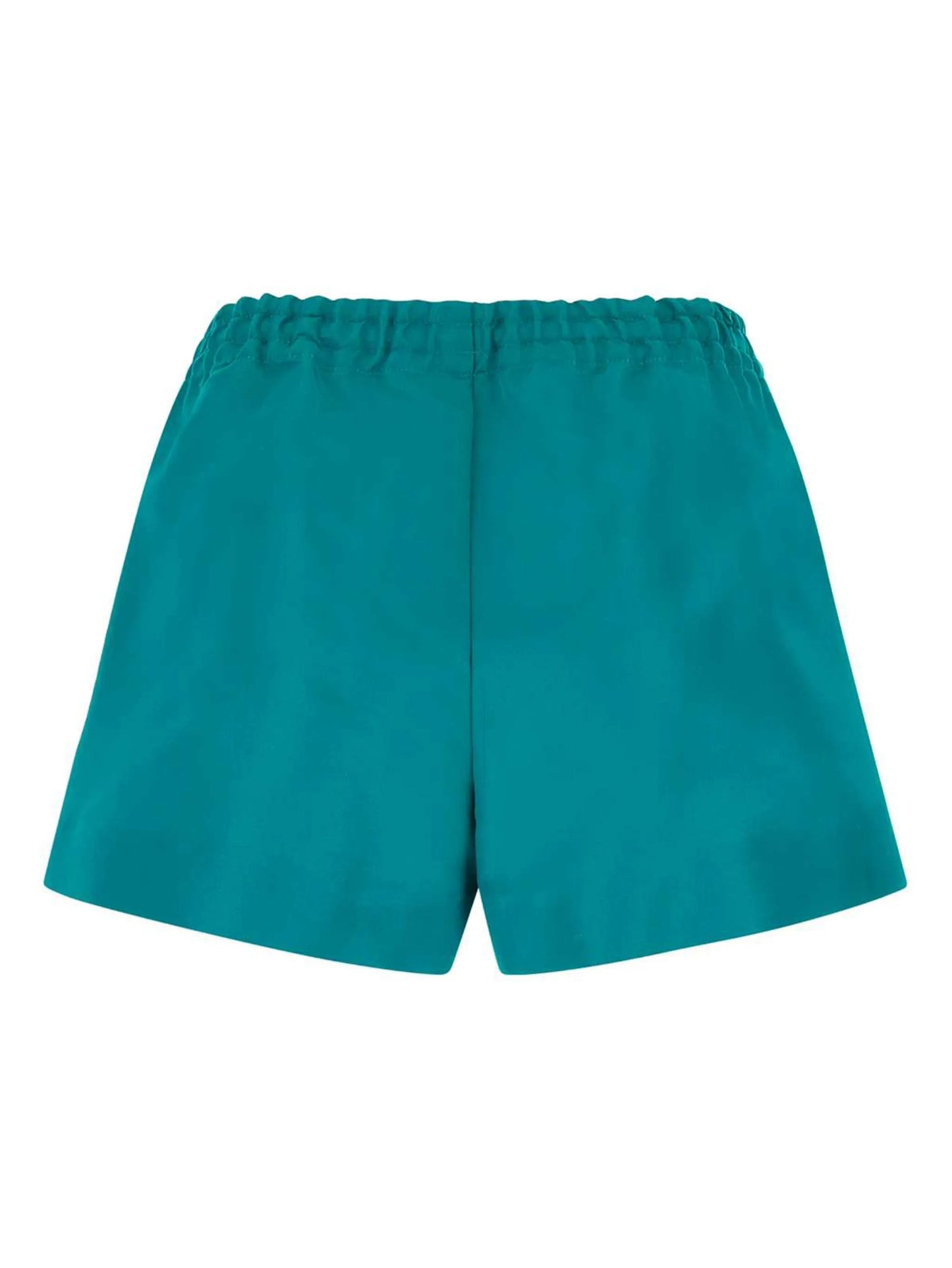 drawstring-waist pressed-crease shorts