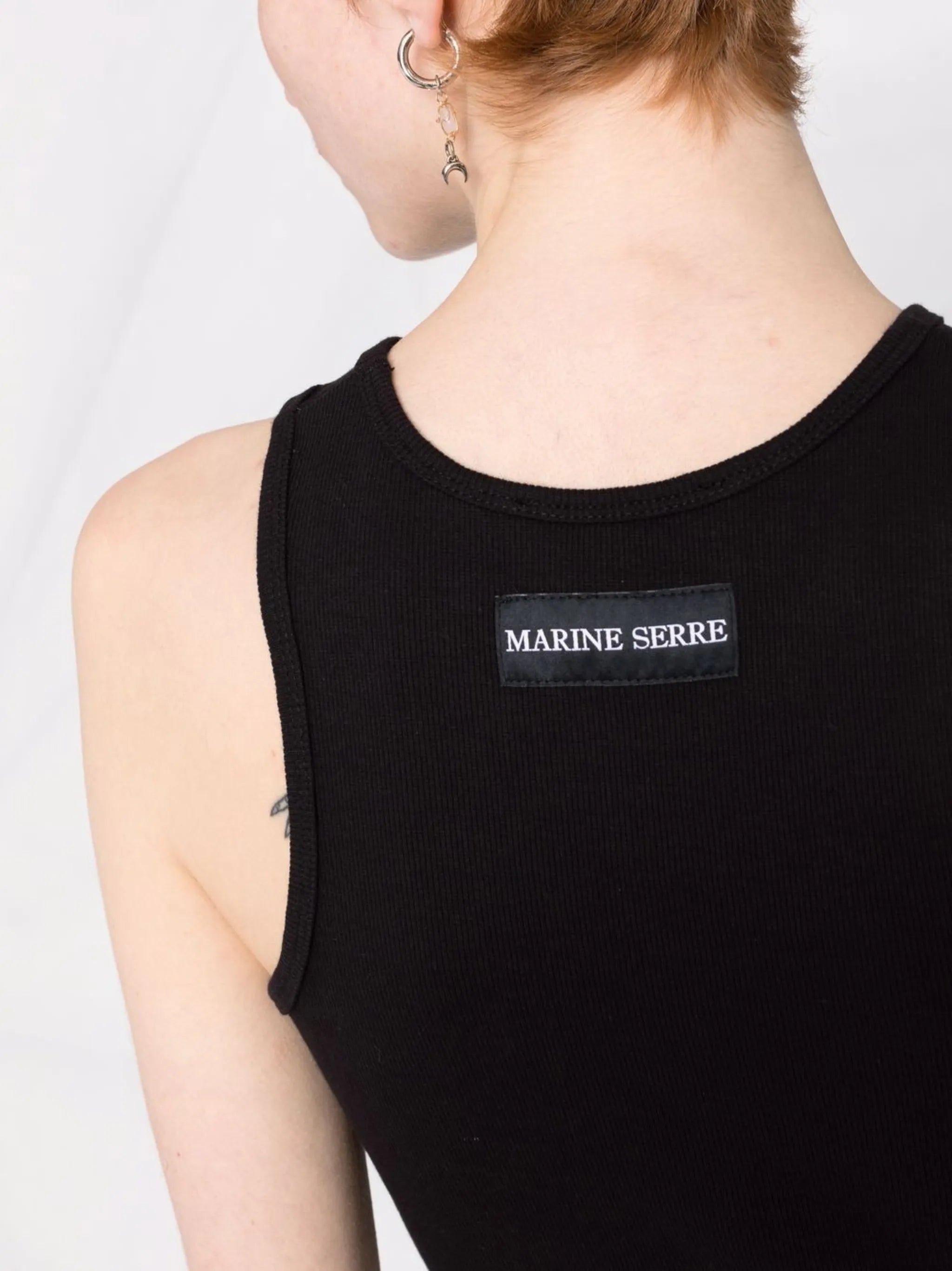 Crescent Moon embroidered-logo tank top