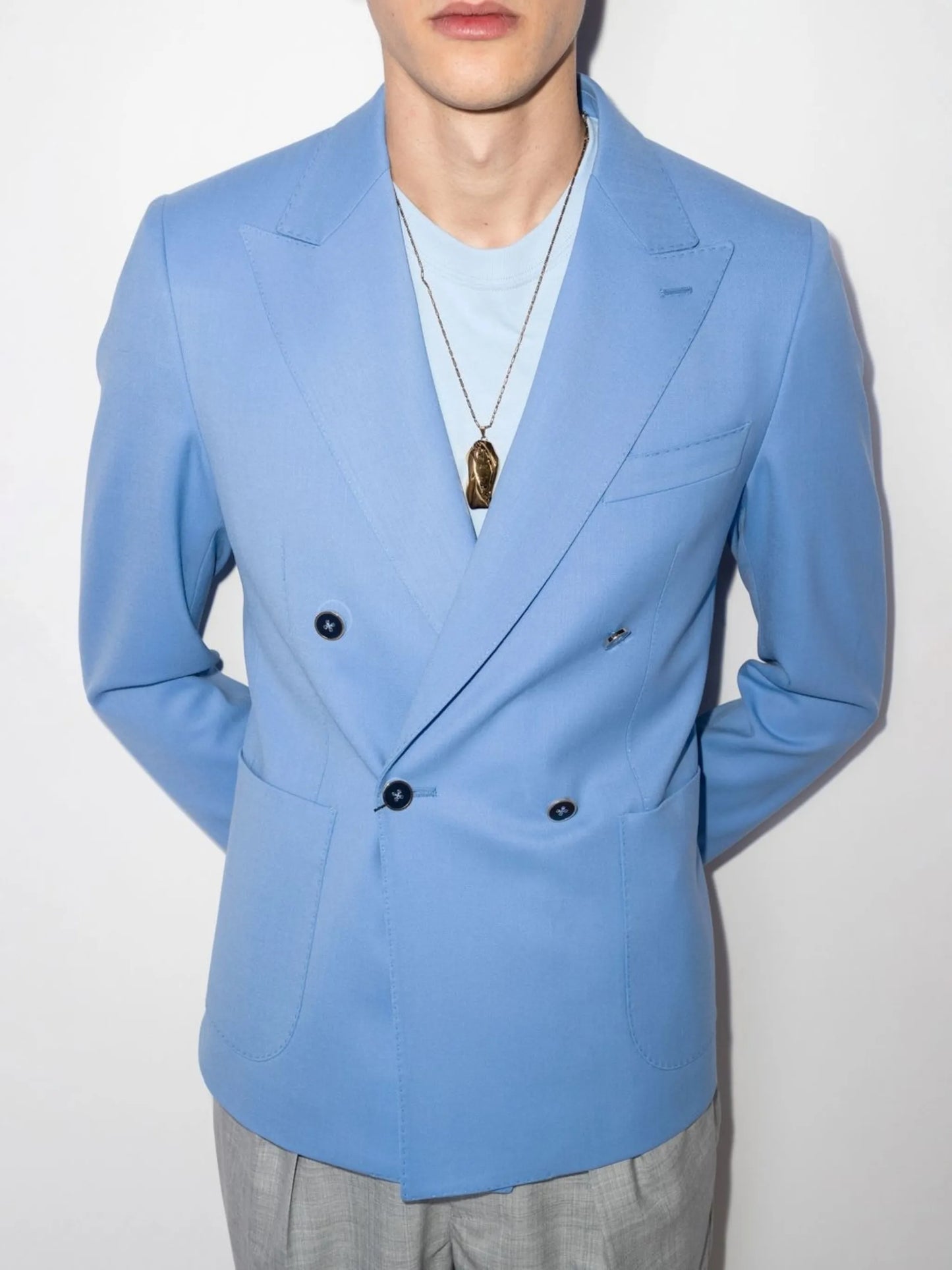 double-breasted blazer