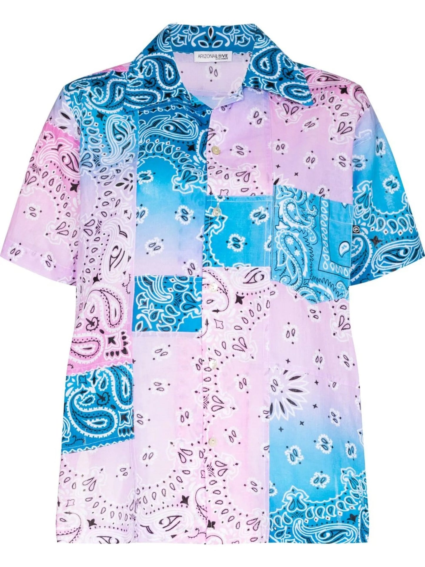paisley-print short-sleeved shirt
