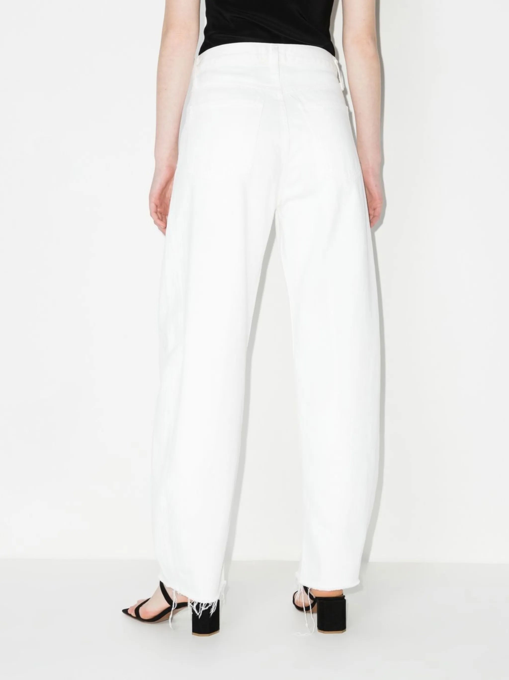 high-waist wide-leg jeans