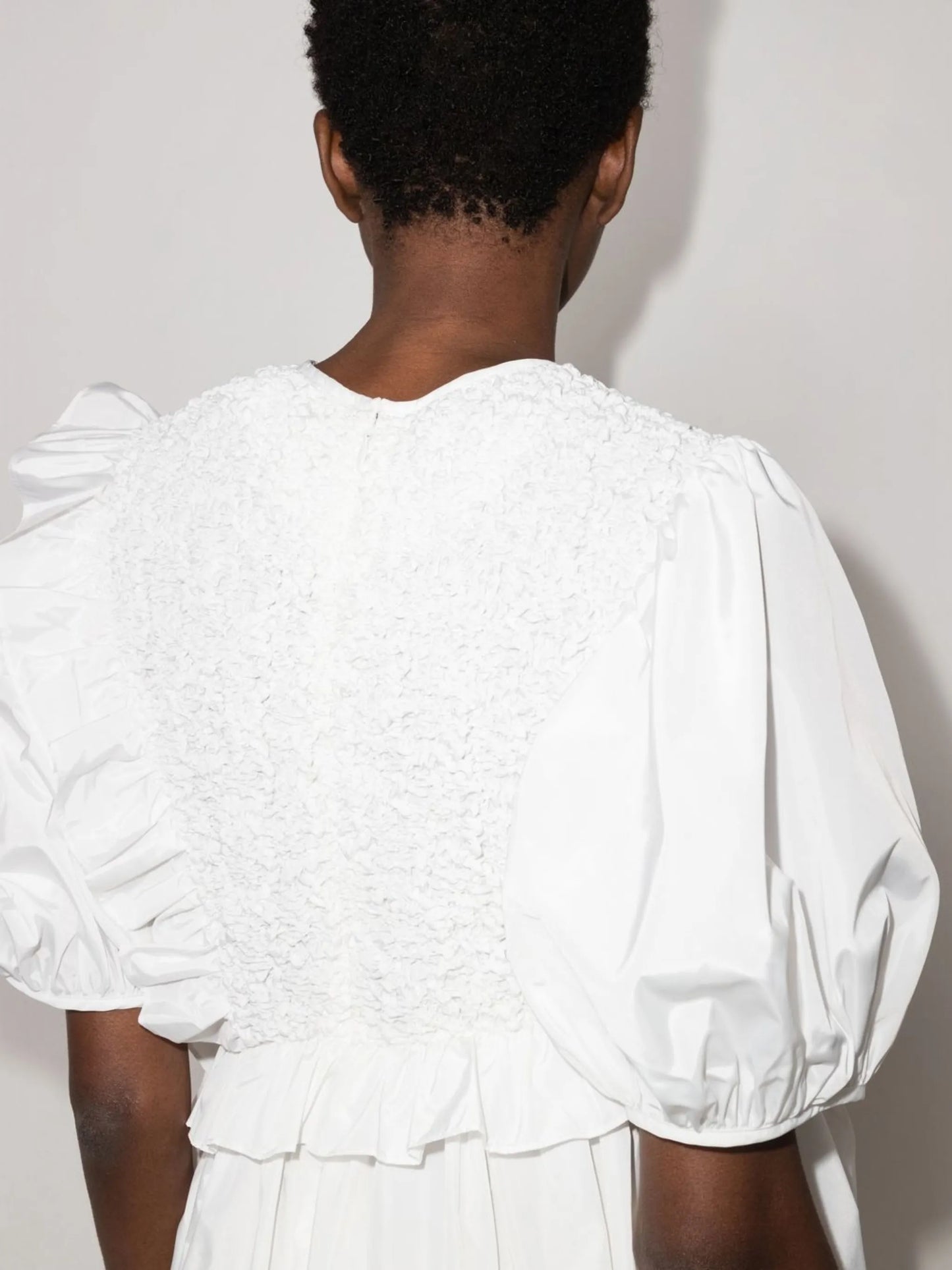 Carlotta smocked peplum blouse