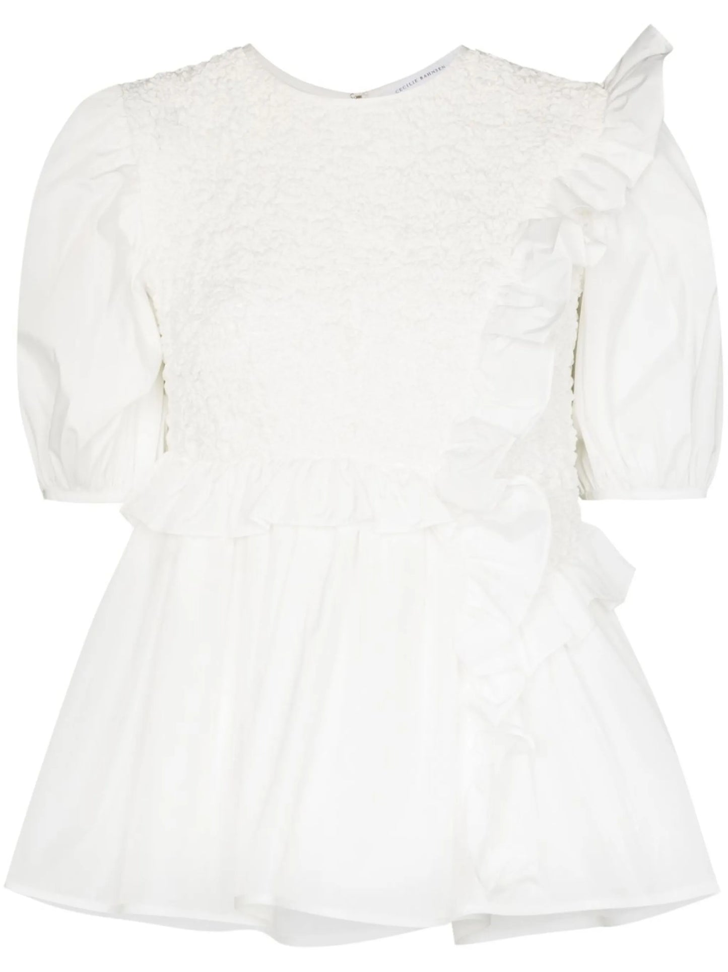 Carlotta smocked peplum blouse