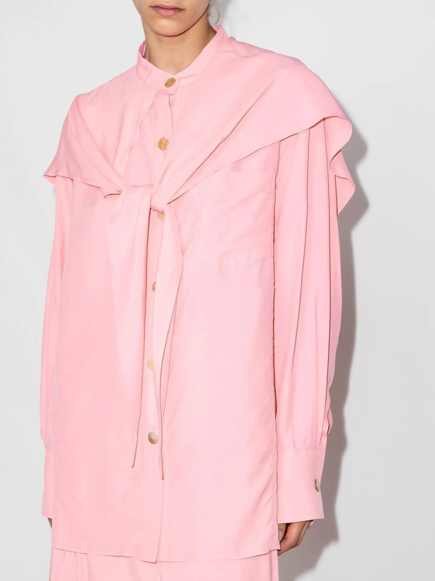 scarf-detail shirt