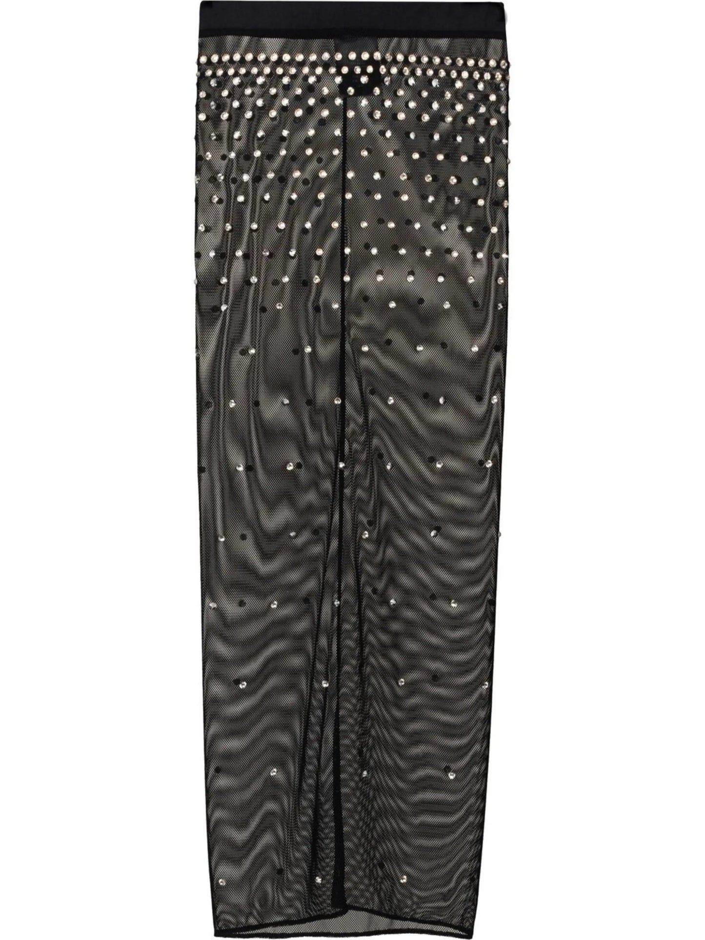 crystal-embellished sheer skirt