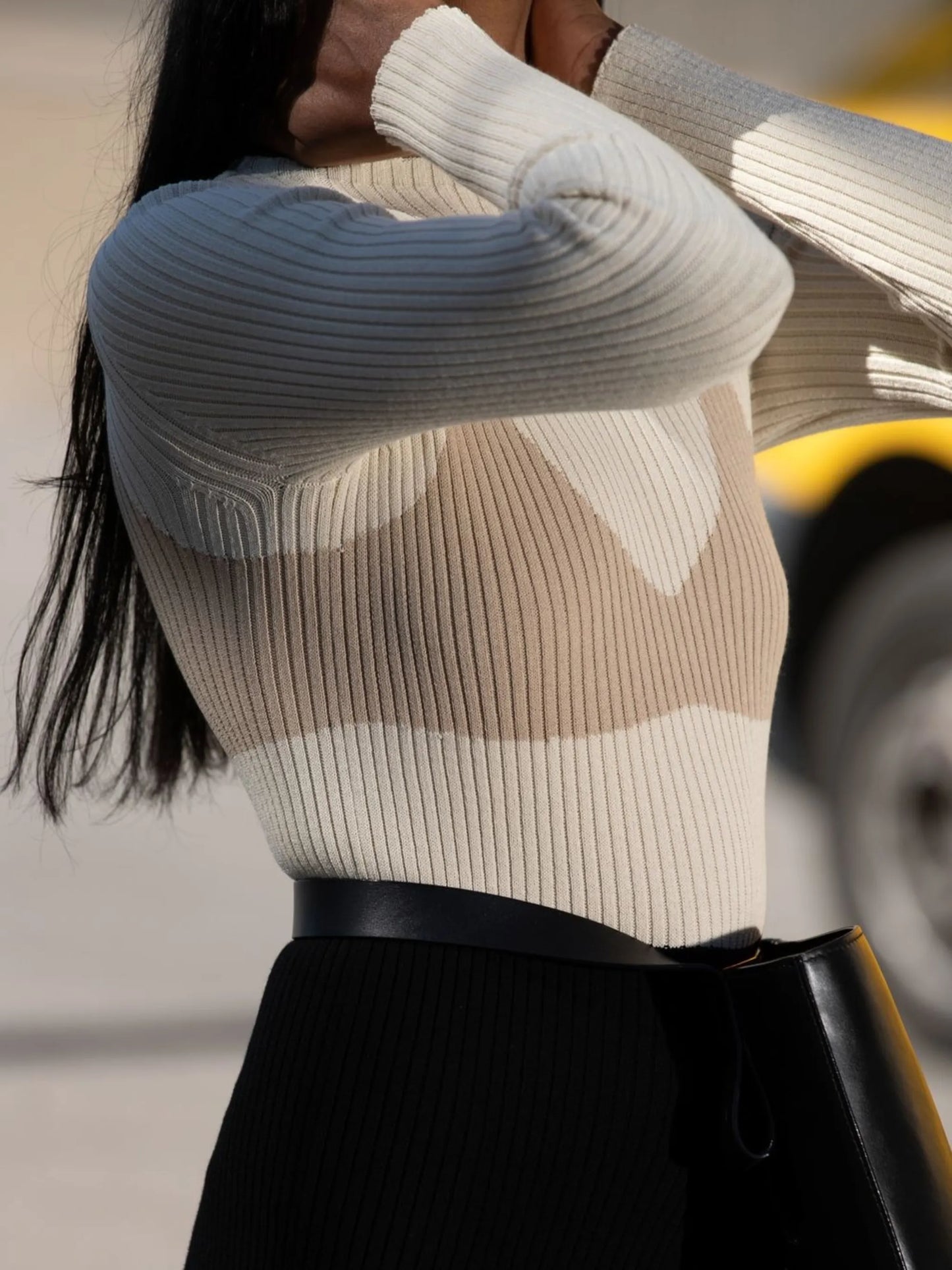 bra-print knitted dress