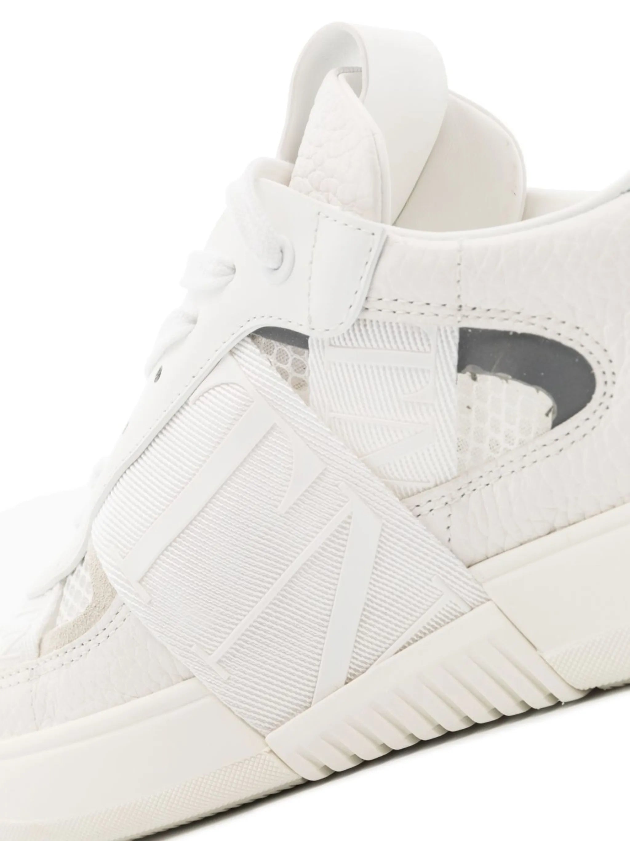 mesh-detailed lace-up sneakers