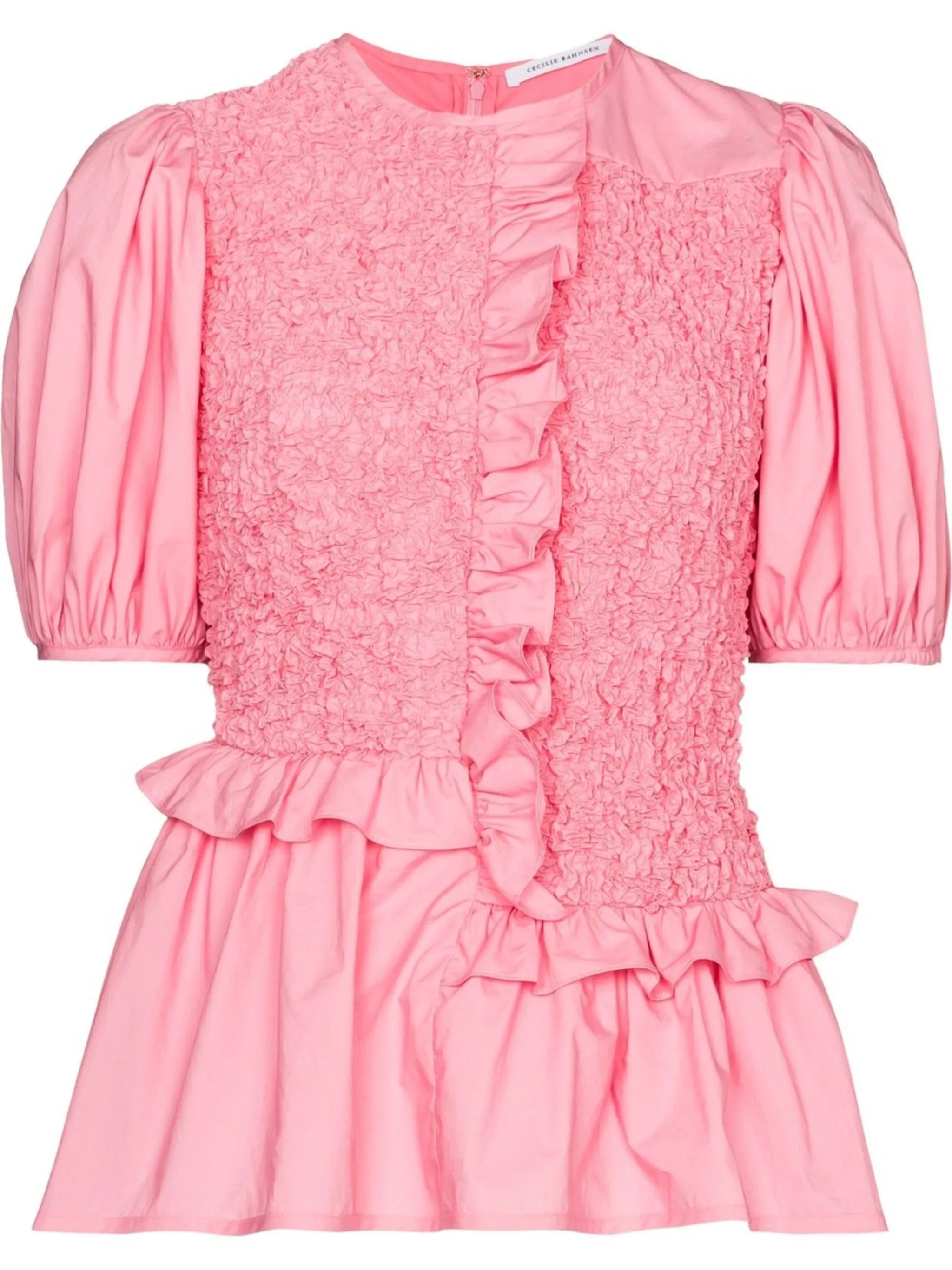 Carrie ruffle-detail peplum blouse