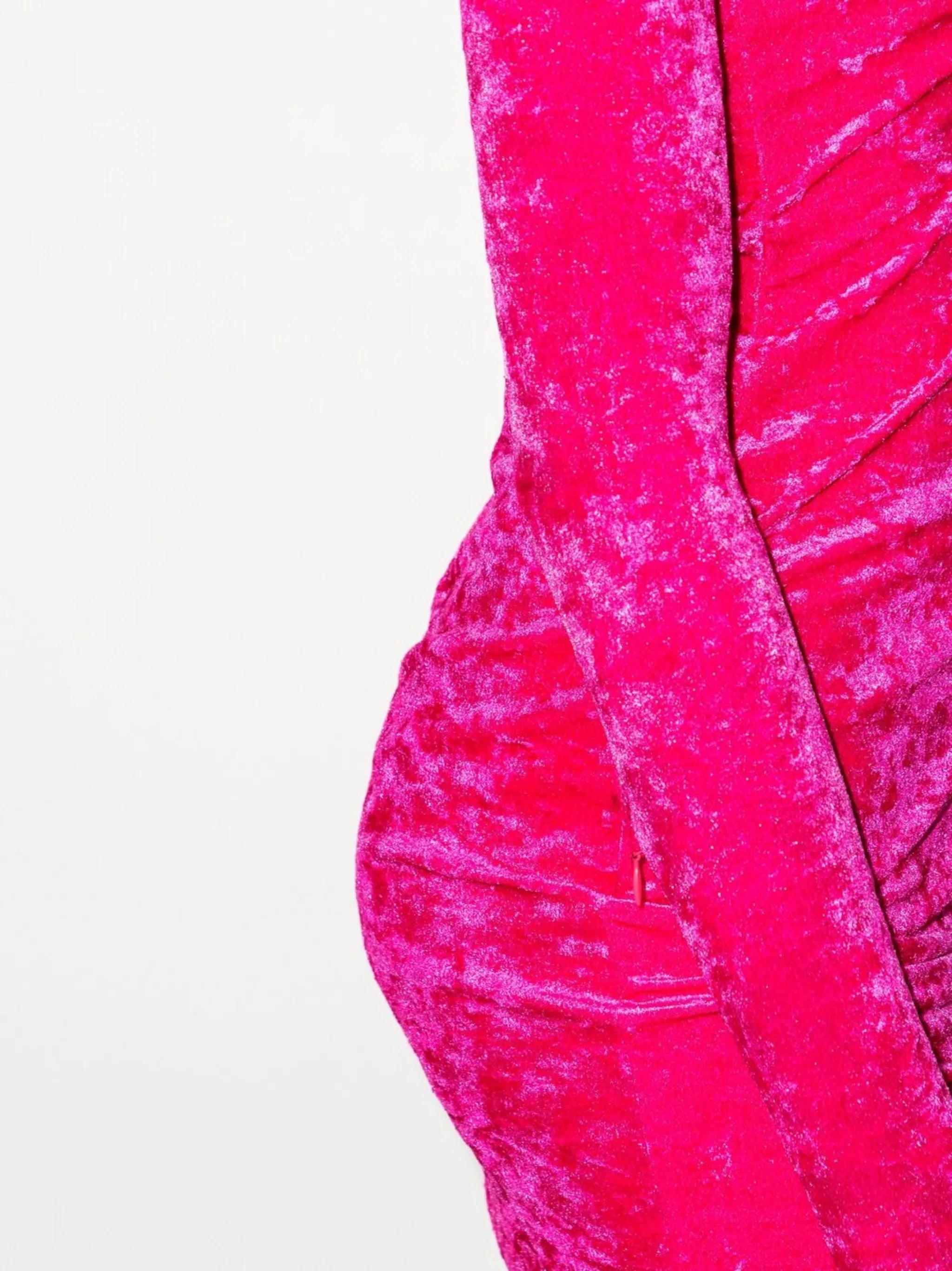 gloved velvet minidress