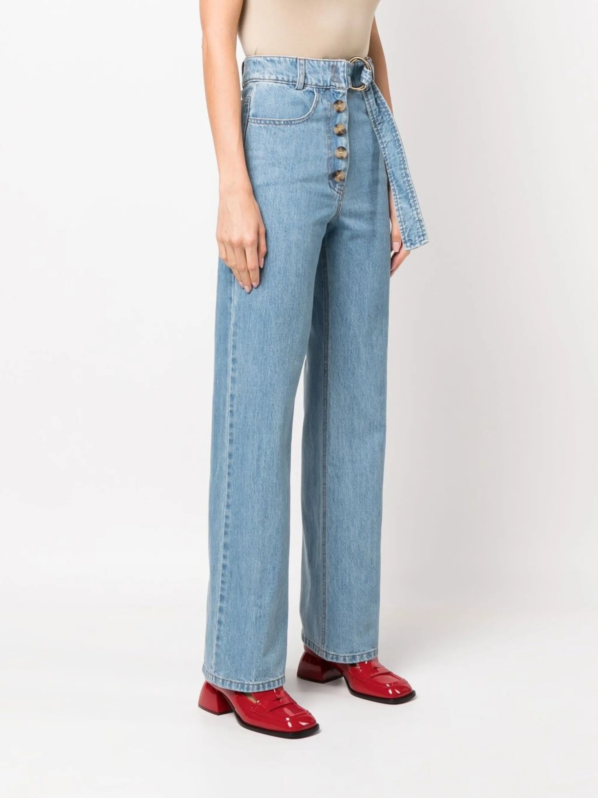 Emily high-rise wide-leg jeans